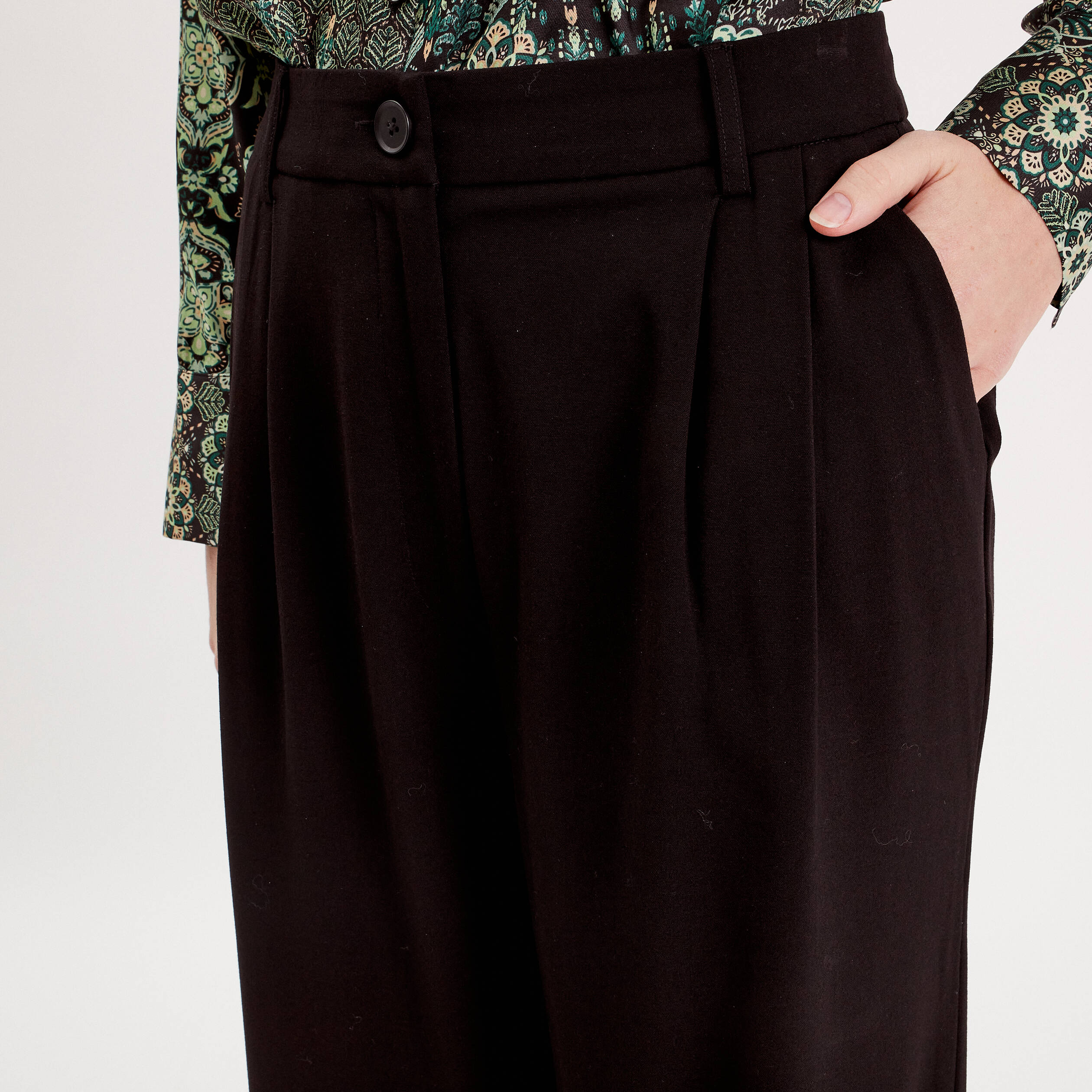 Pantalon fluide top large noir