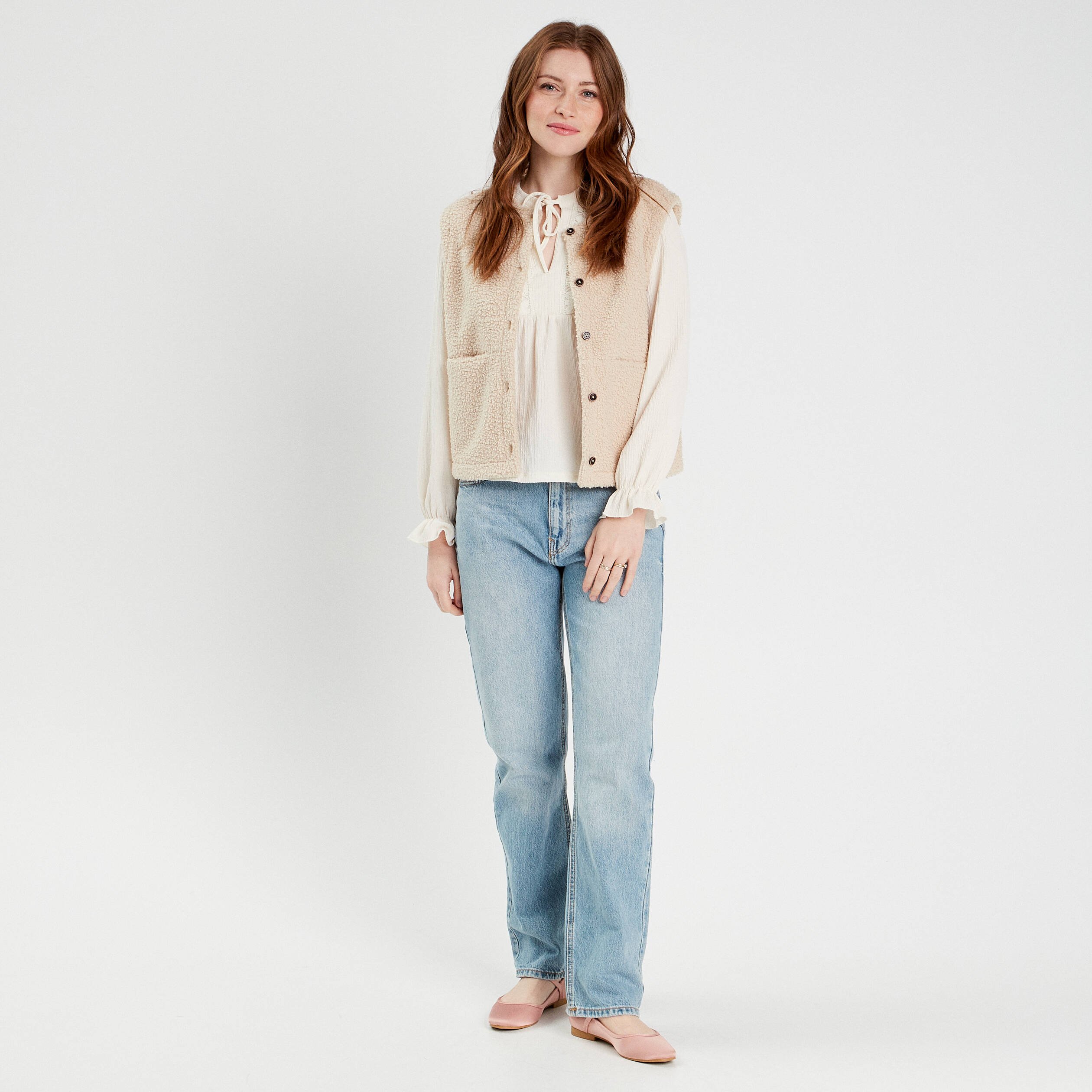 blouse manches longues ecru femme Blouse manches longues ecru femme