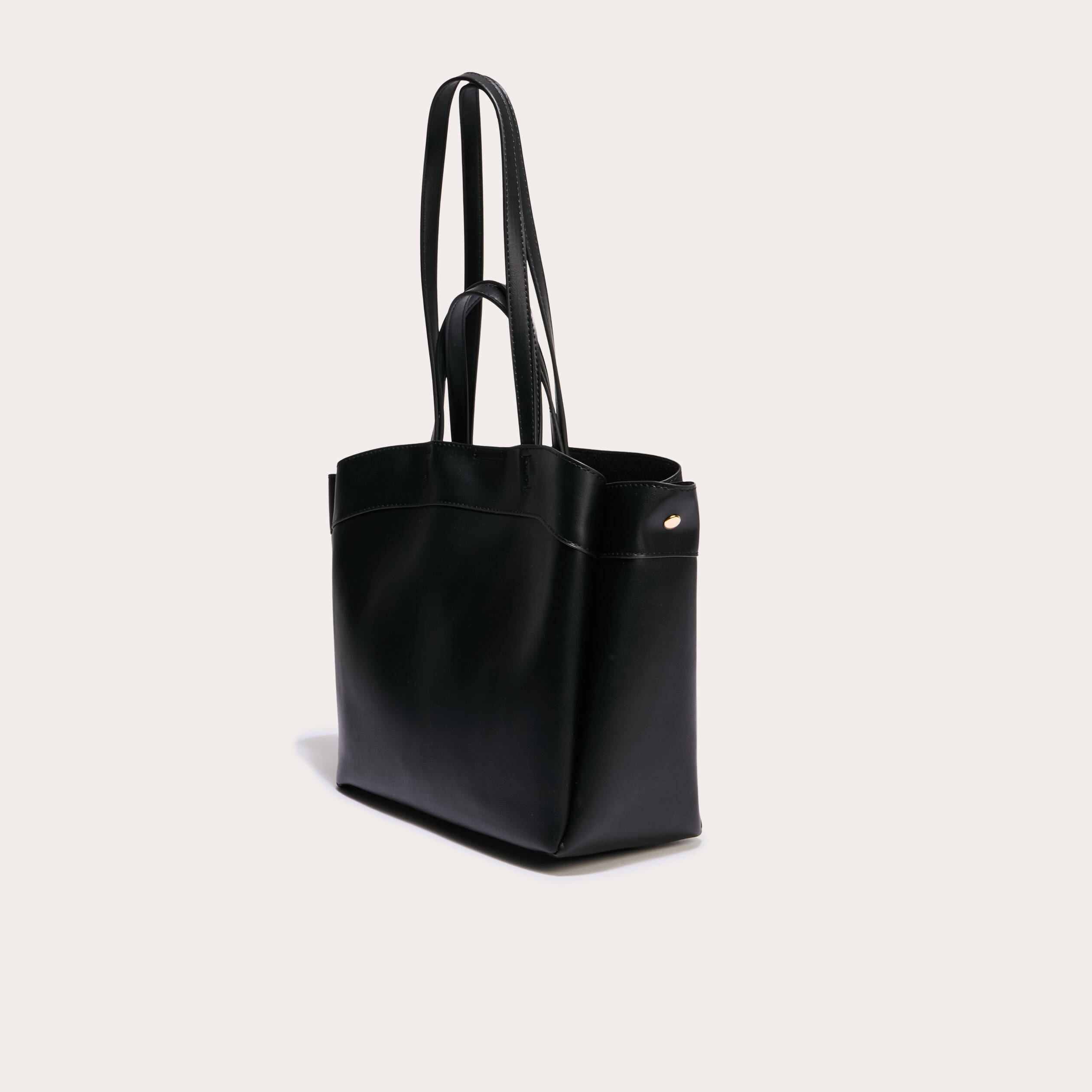 Sac cabas doubles anses noir femme