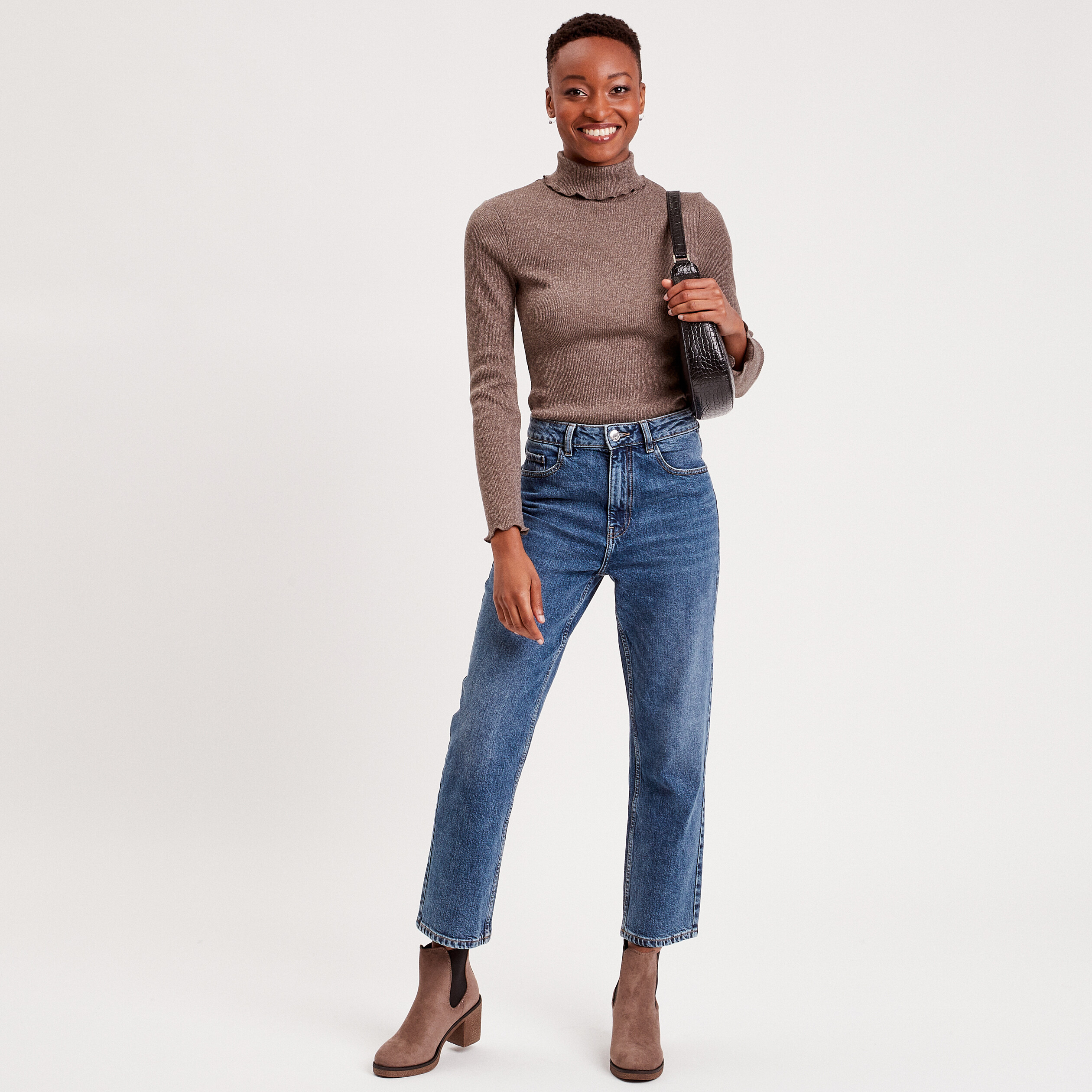 Tee shirt sales femme col roulé
