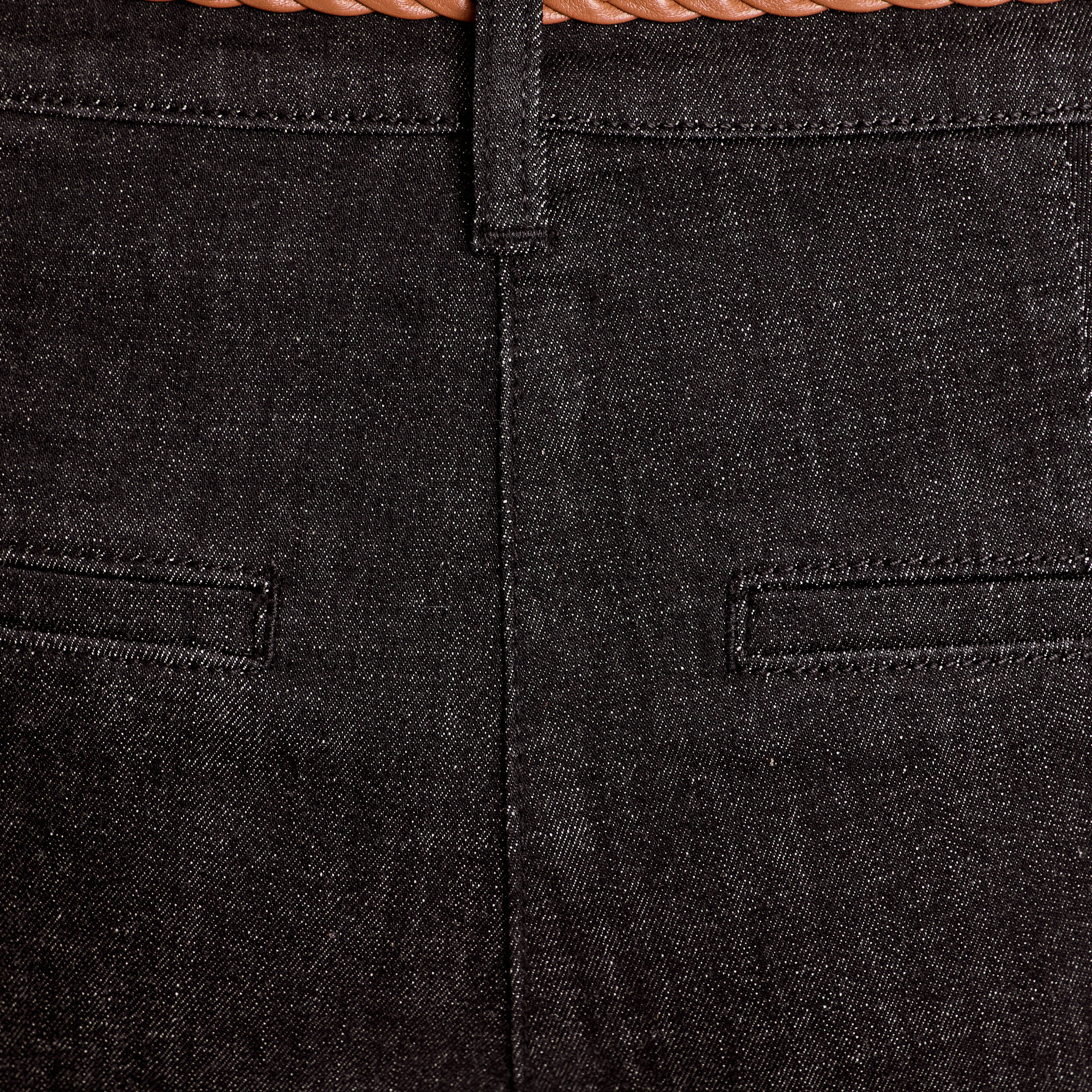 Jeans chino avec ceinture noir femme