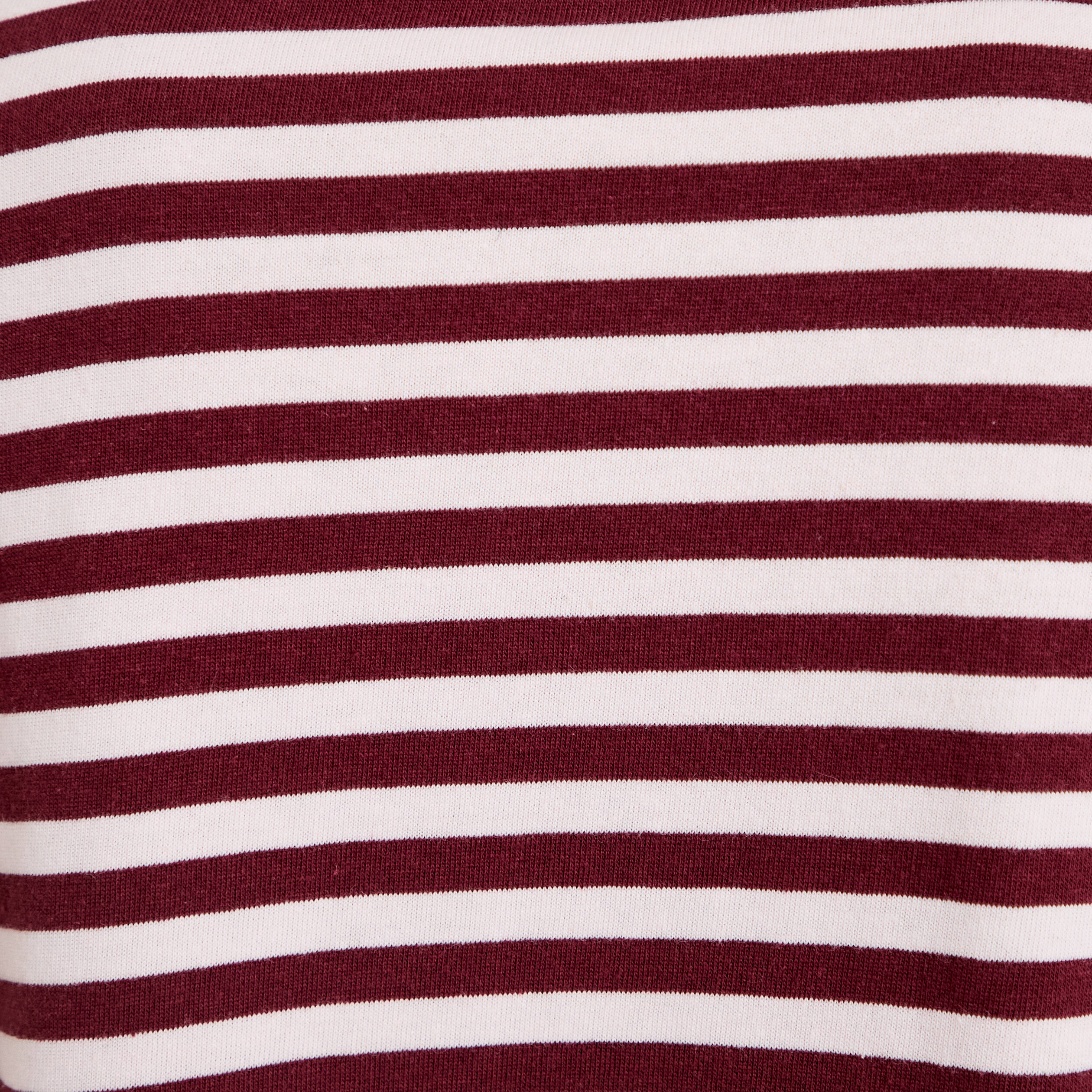 T-shirt col rond manches longues rose femme