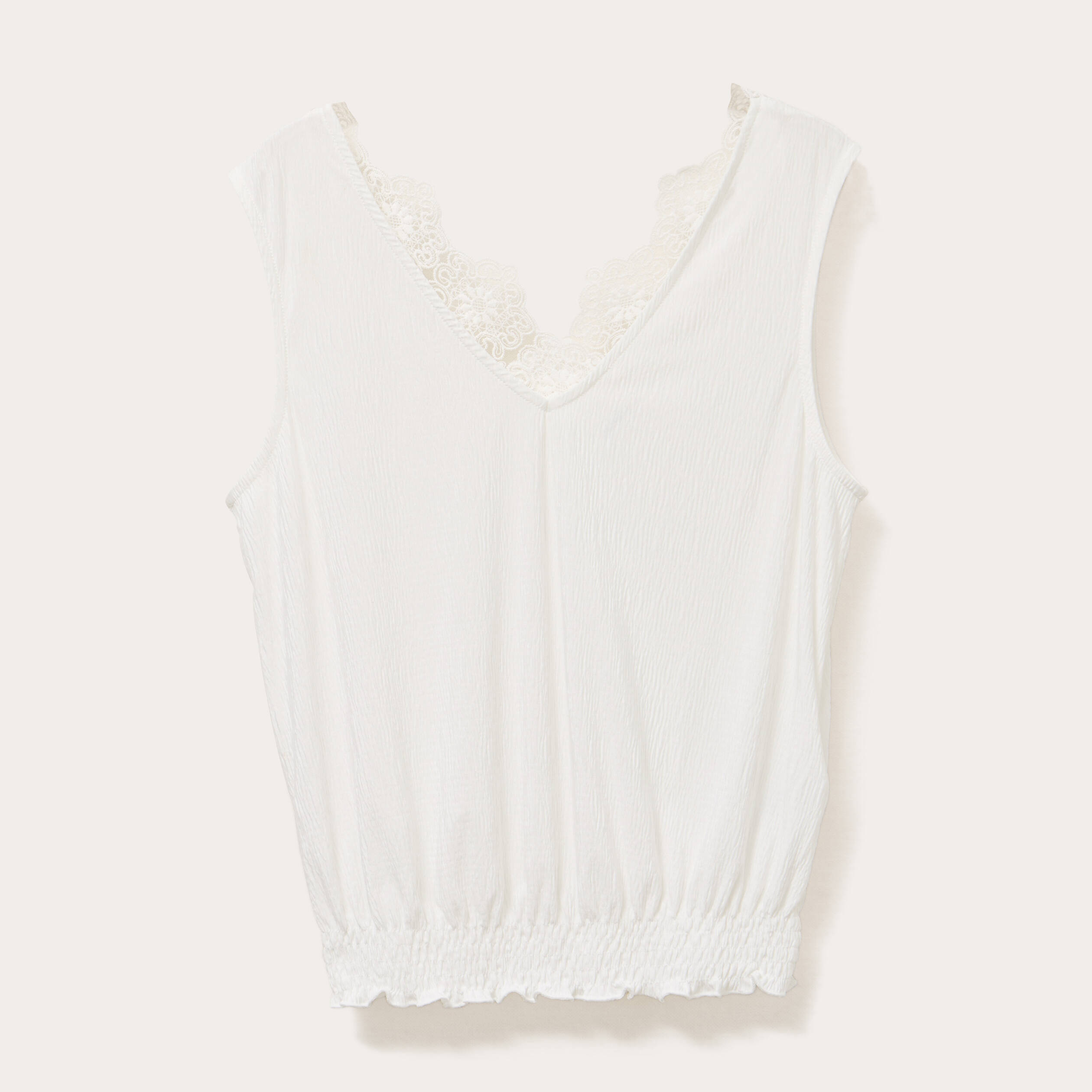 blouse sans manches ecru femme Blouse sans manches ecru femme