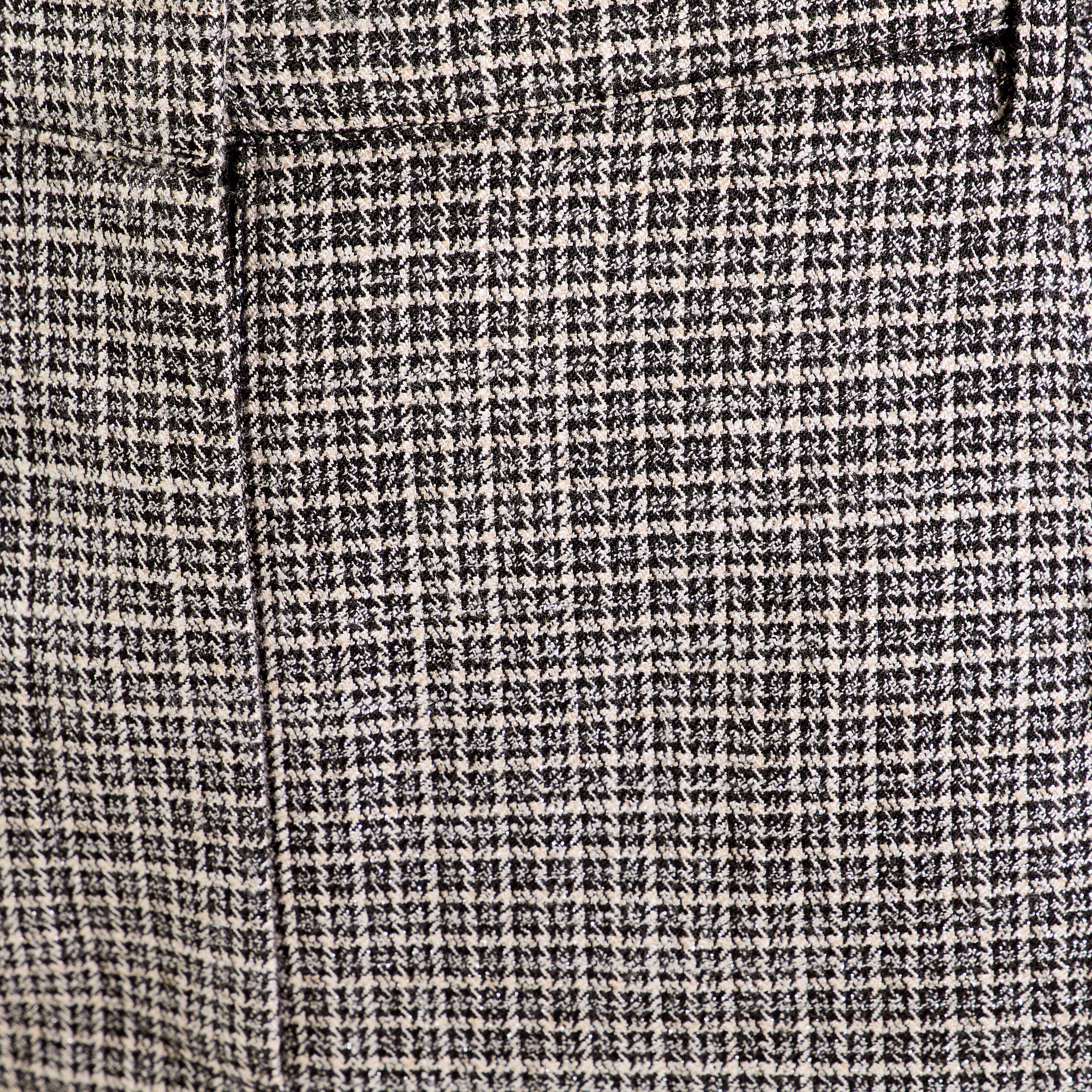 Short regular taille standard tweed noir femme