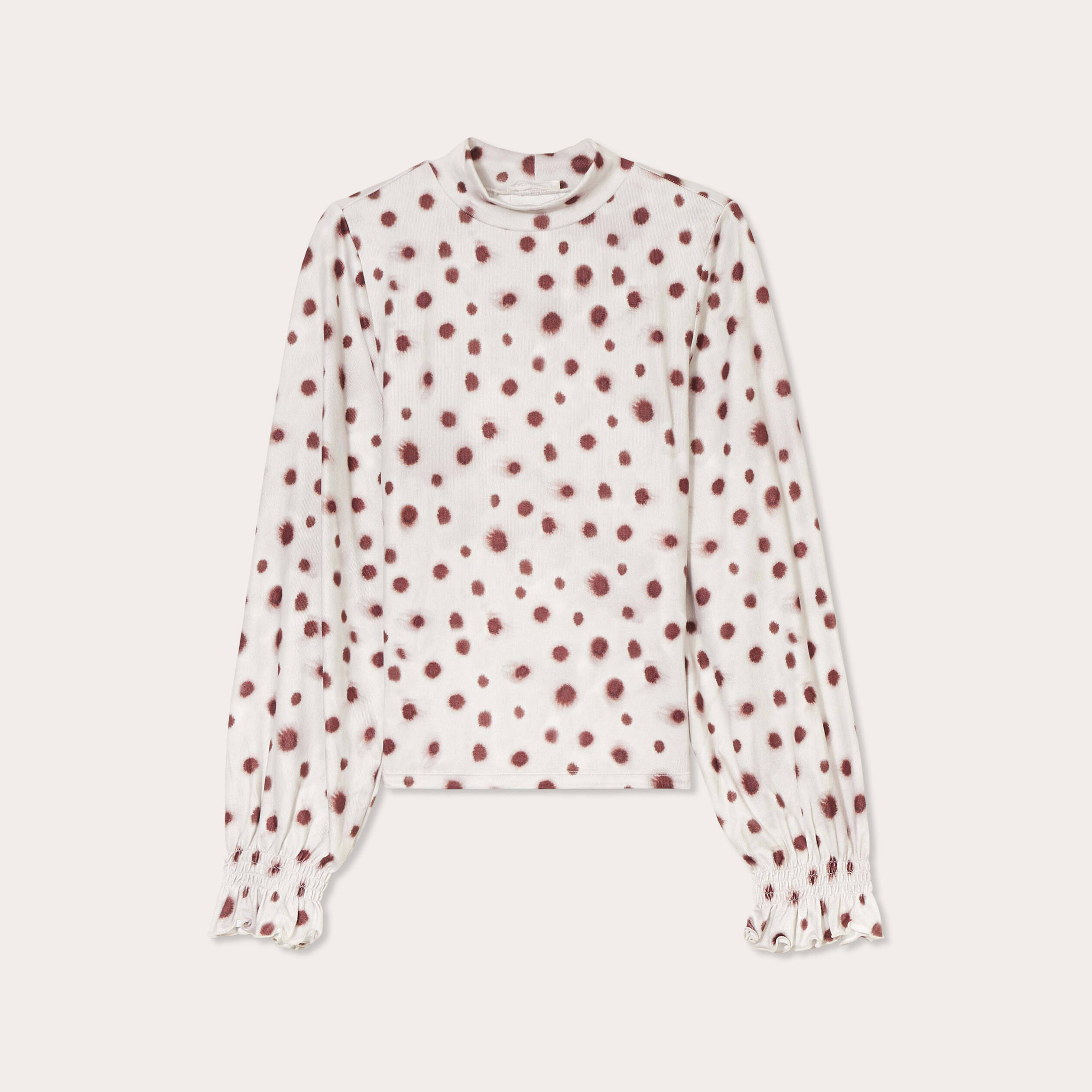 T-shirt col montant blanc femme