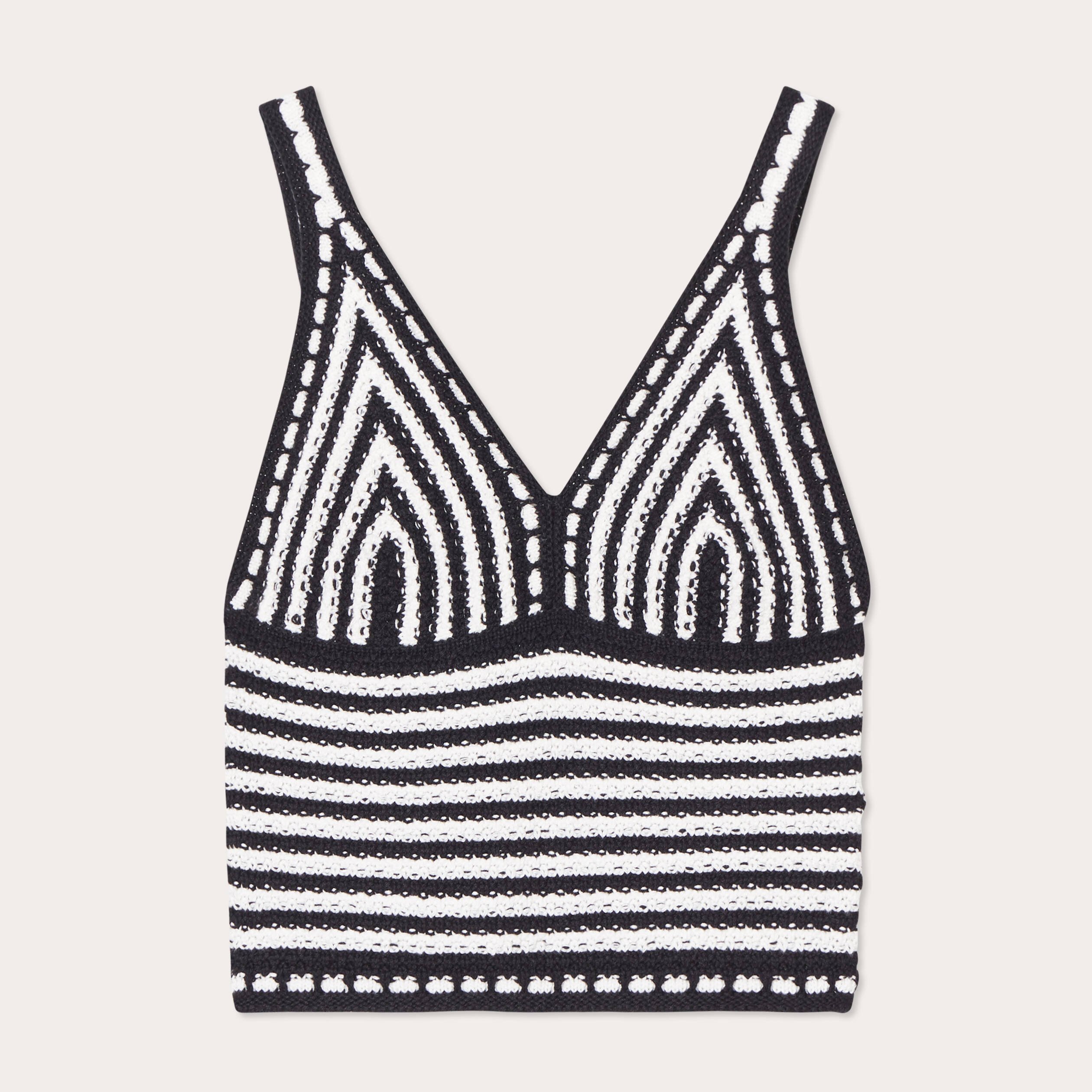 debardeur crochet cropped noir femme Débardeur crochet cropped noir femme