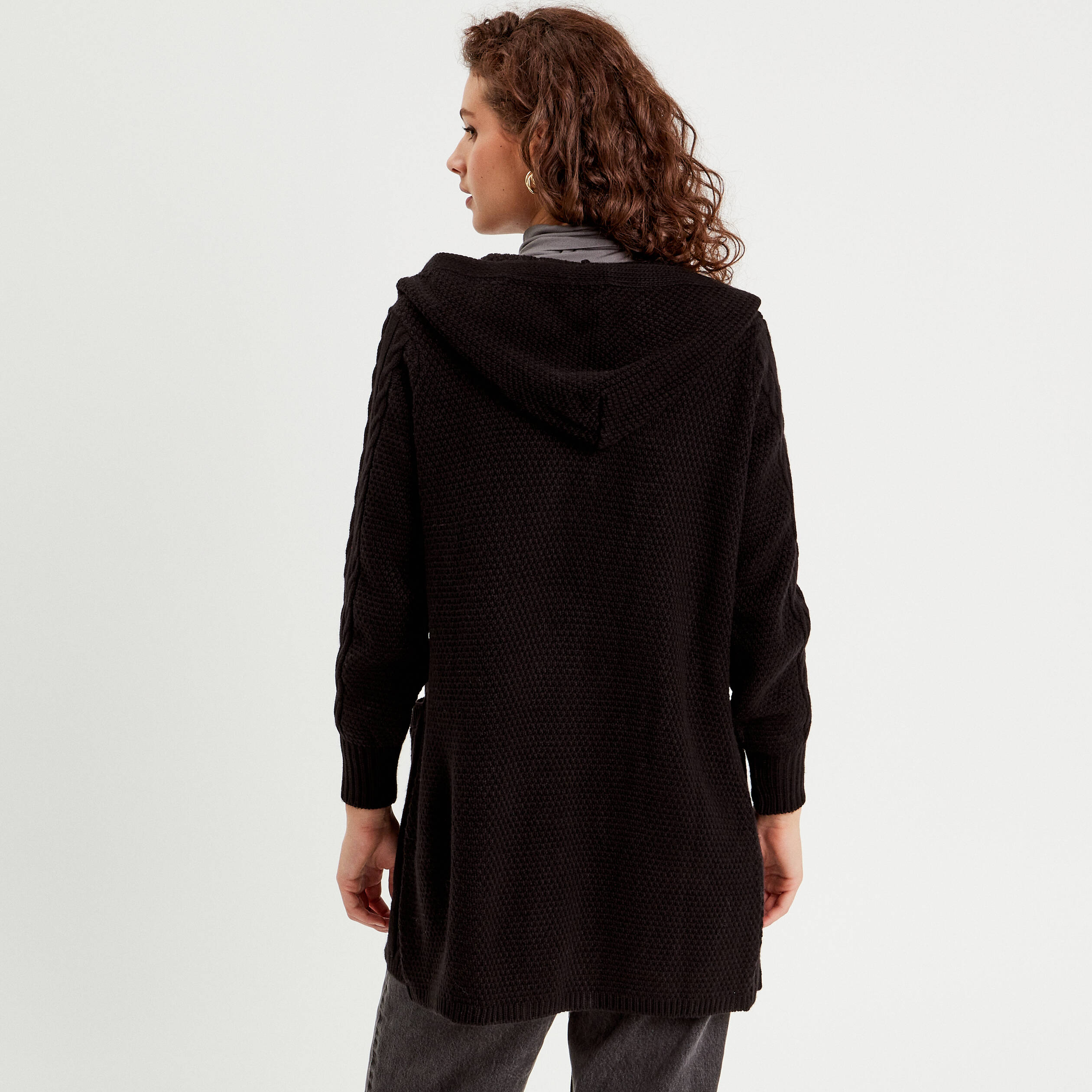 gilet manches longues noir femme Gilet manches longues noir femme