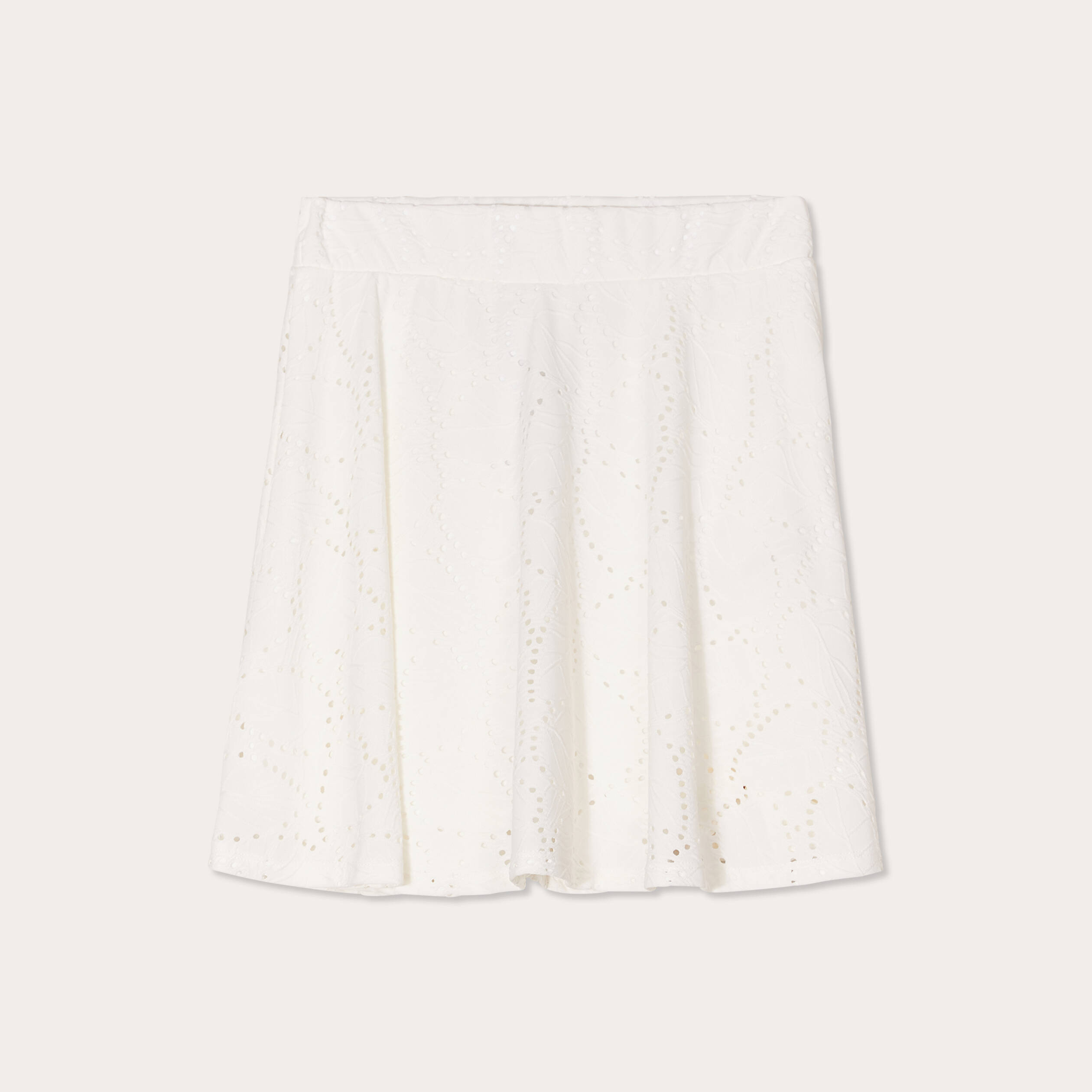 jupe evasee broderie anglaise ecru femme Jupe évasée broderie anglaise ecru femme