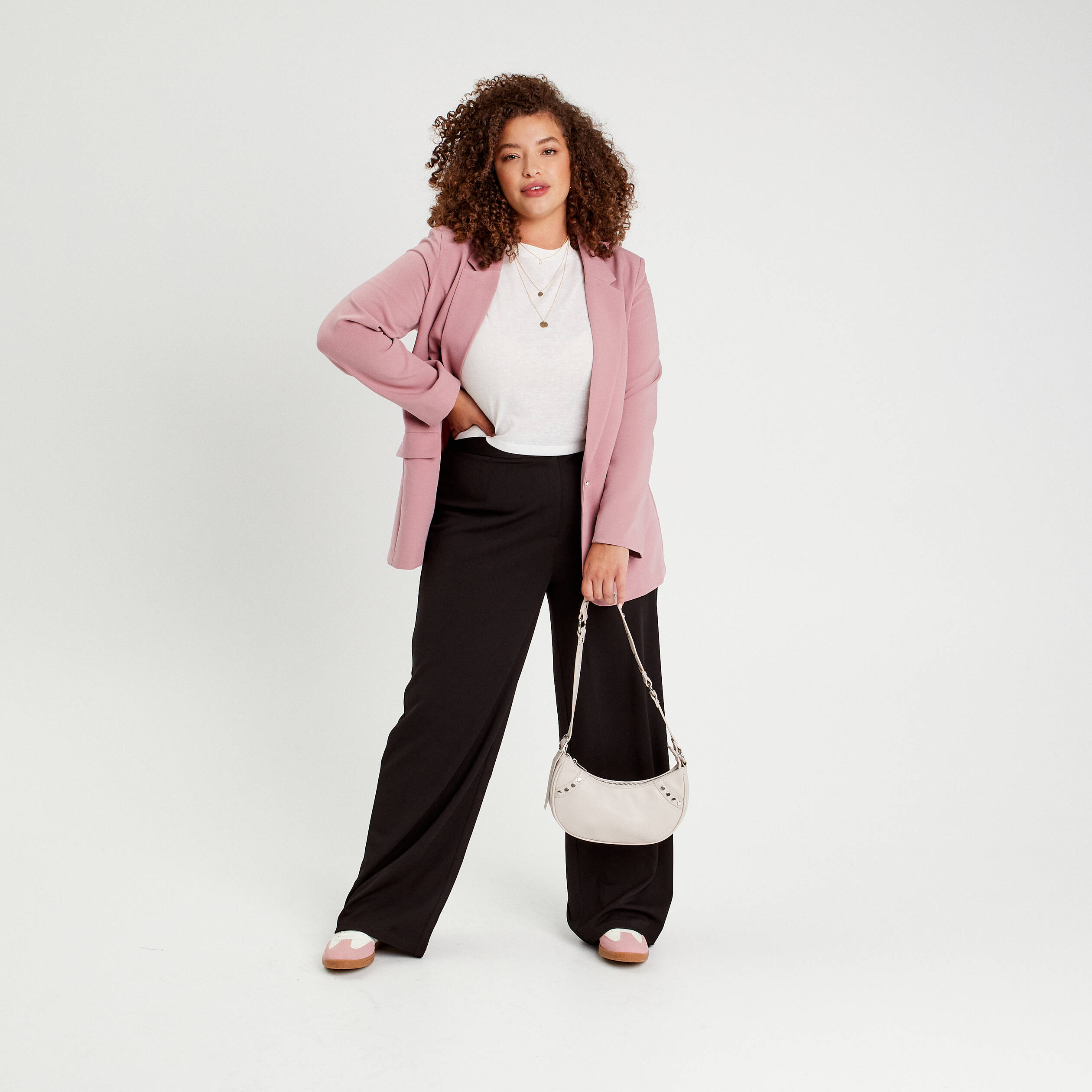 Pantalon large noir femme