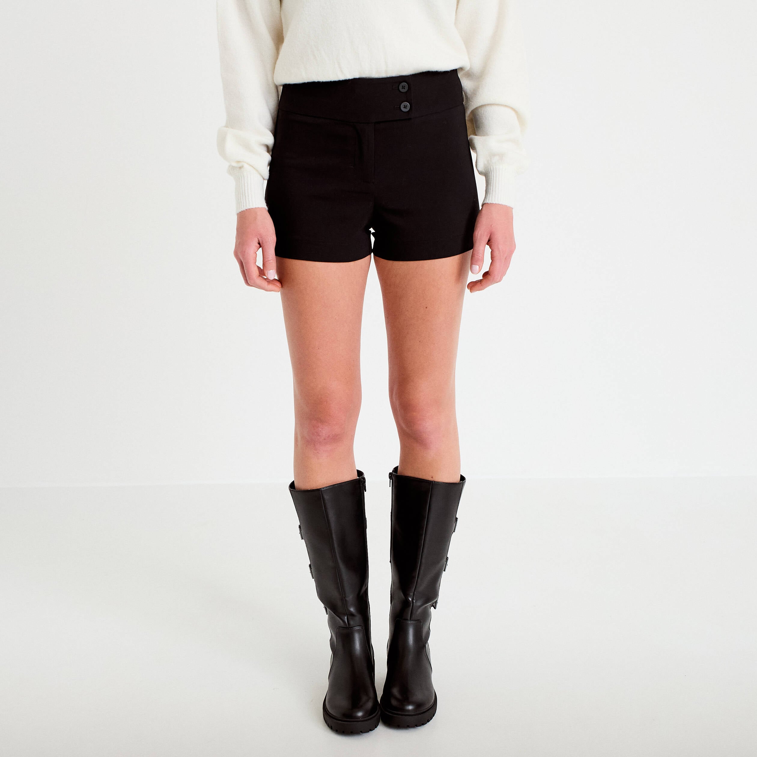 Shorty taille basse noir femme