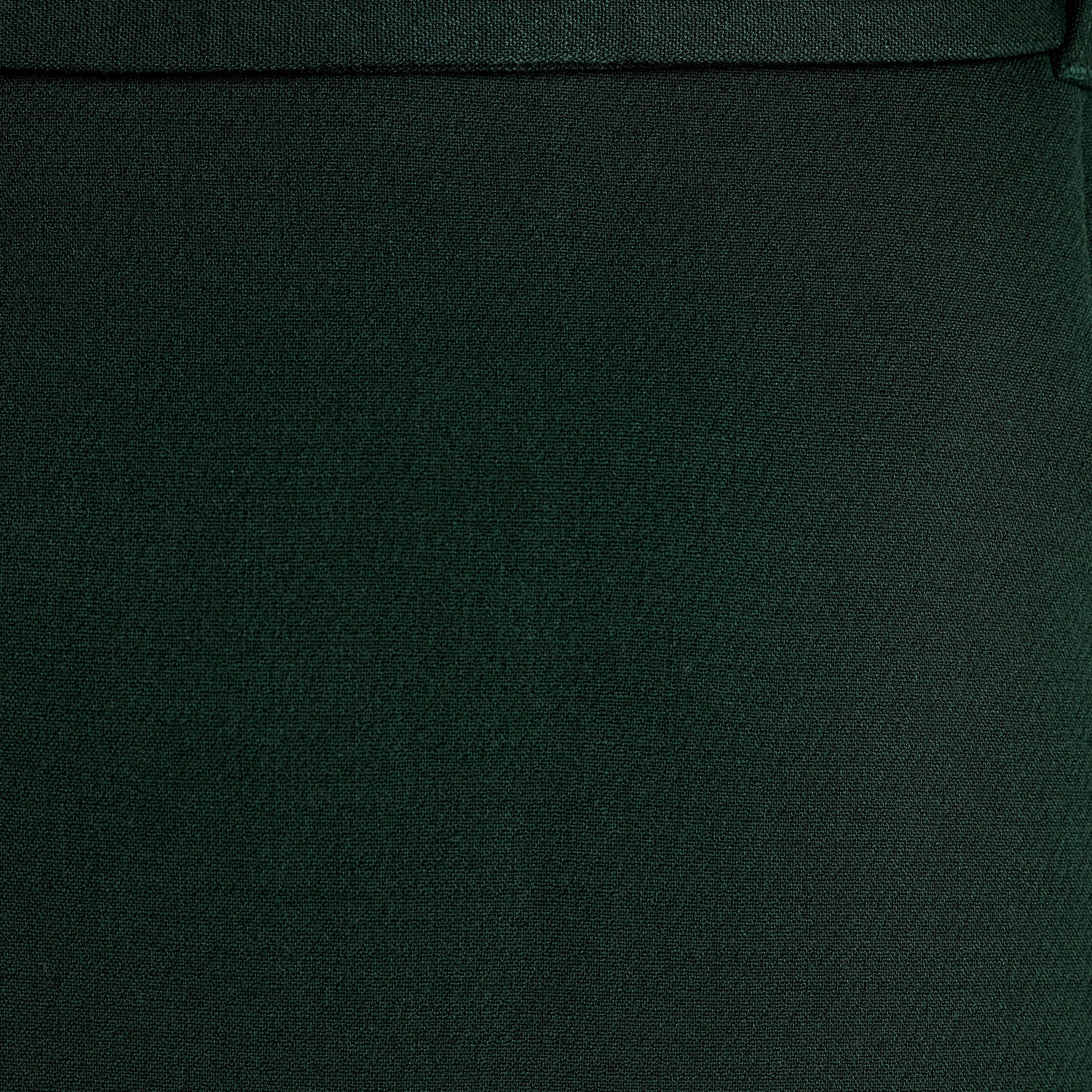 Jupe droite courte taille haute vert fonc&eacute; femme