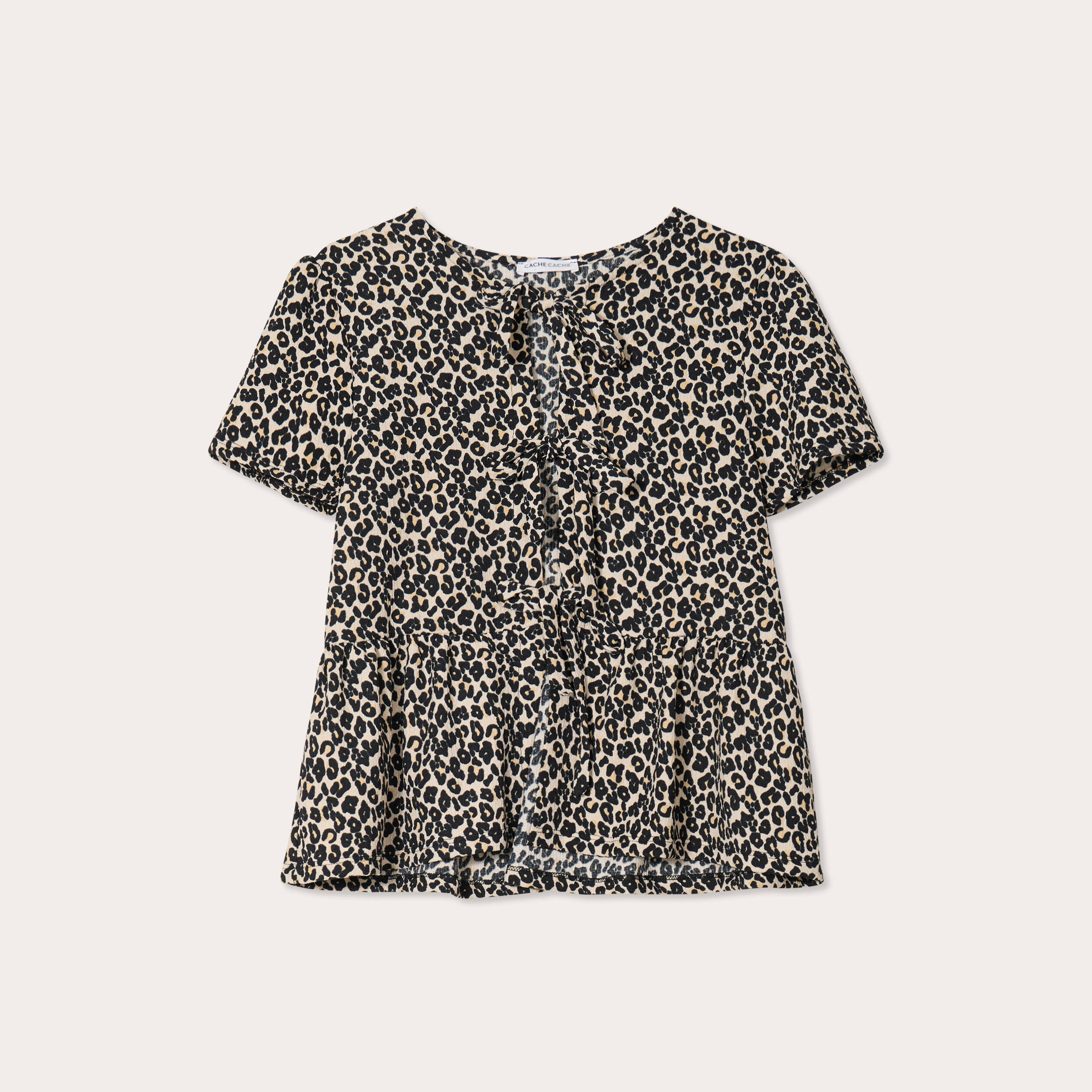 Blouse avec noeuds blanc femme
