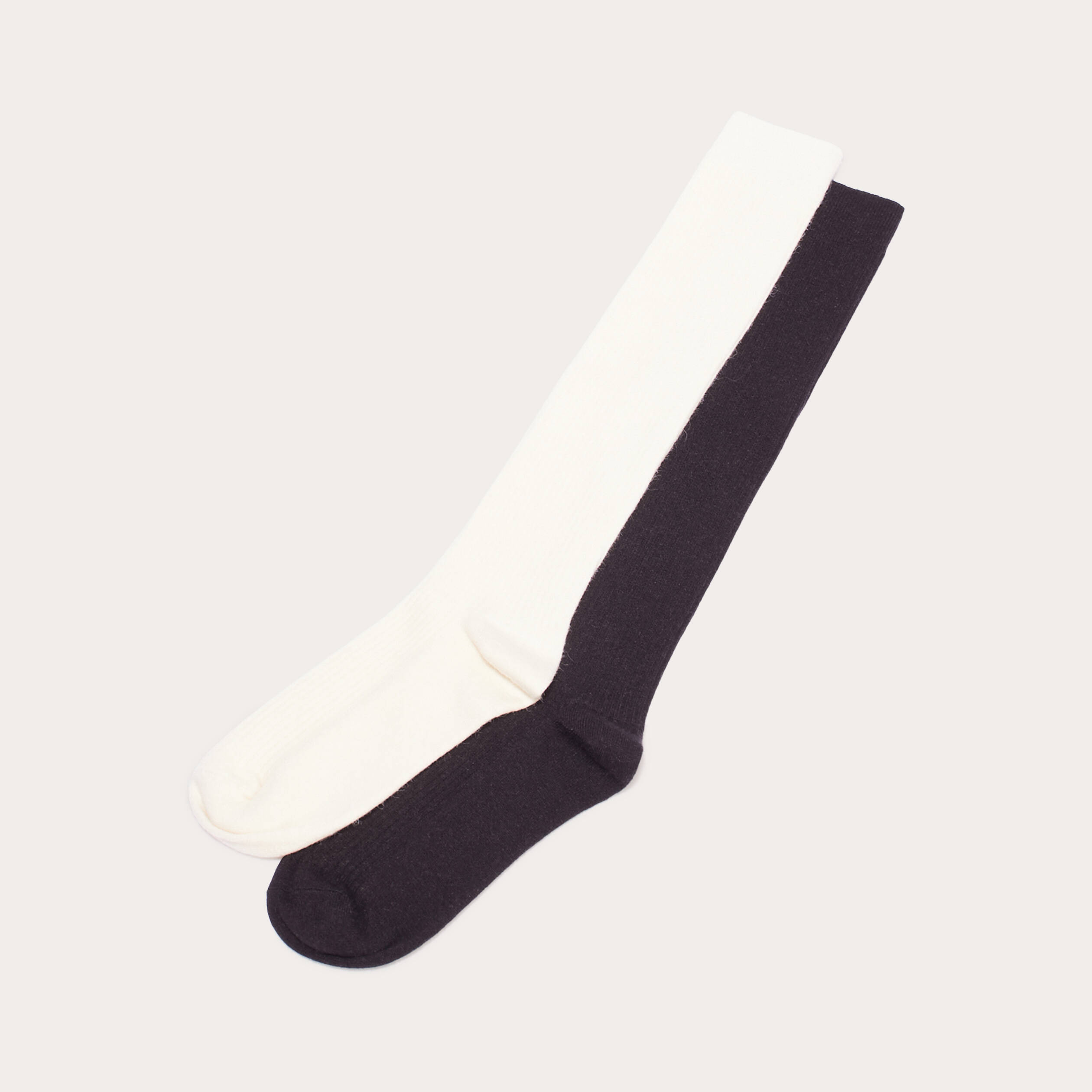 Lot de 2 paires de chaussettes ecru femme