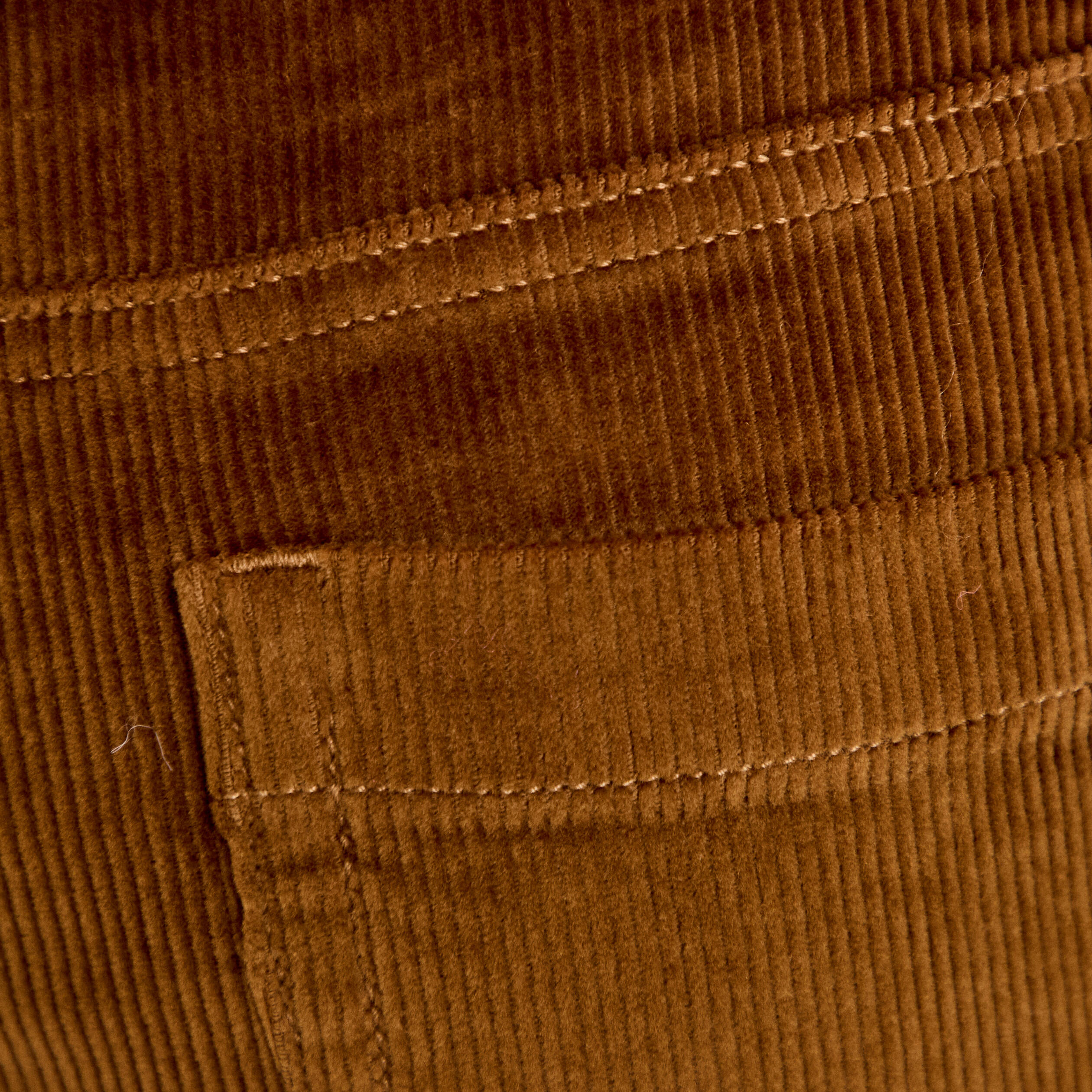 Pantalon bootcut taille haute velours marron femme