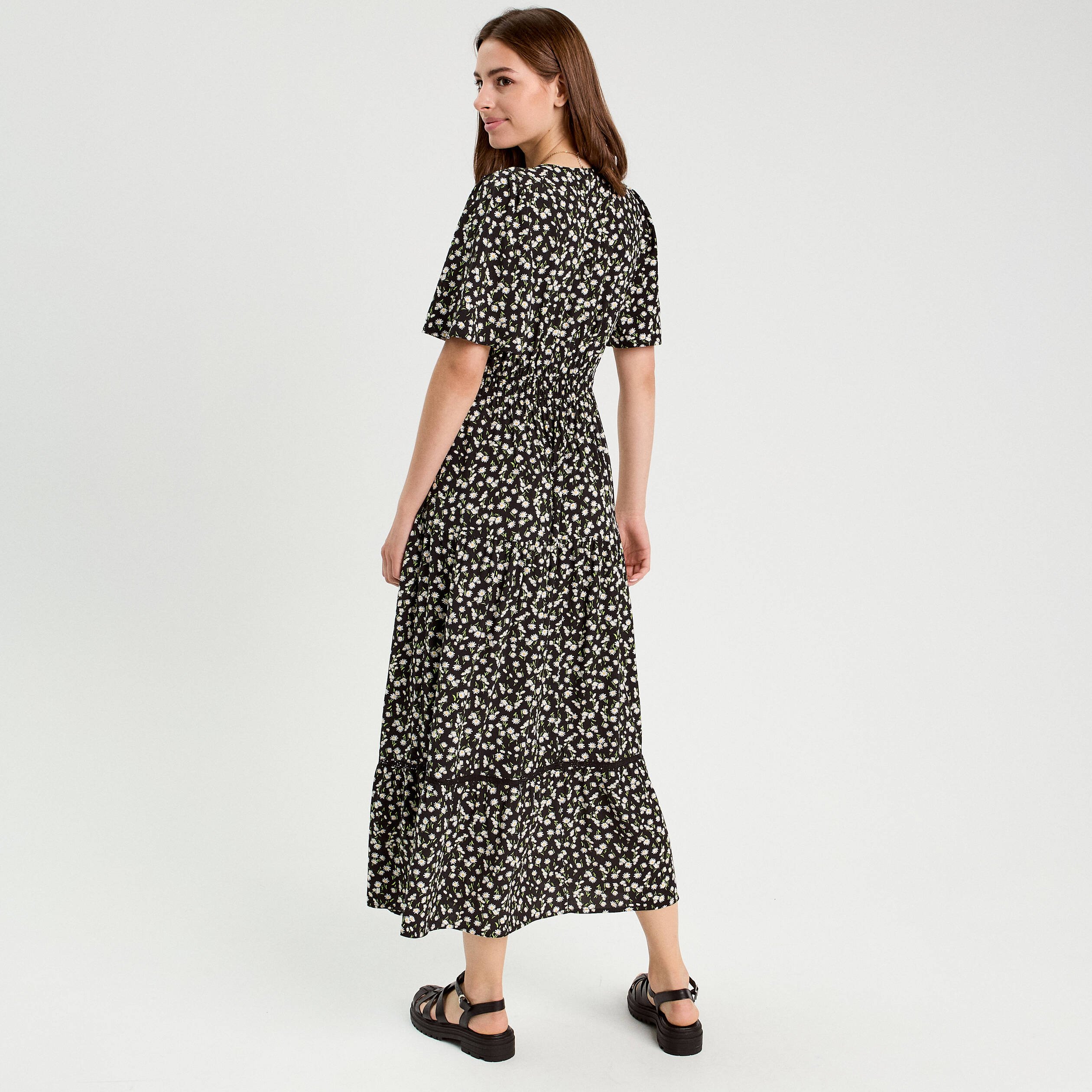 robe longue evasee multicolore femme Robe longue évasée multicolore femme