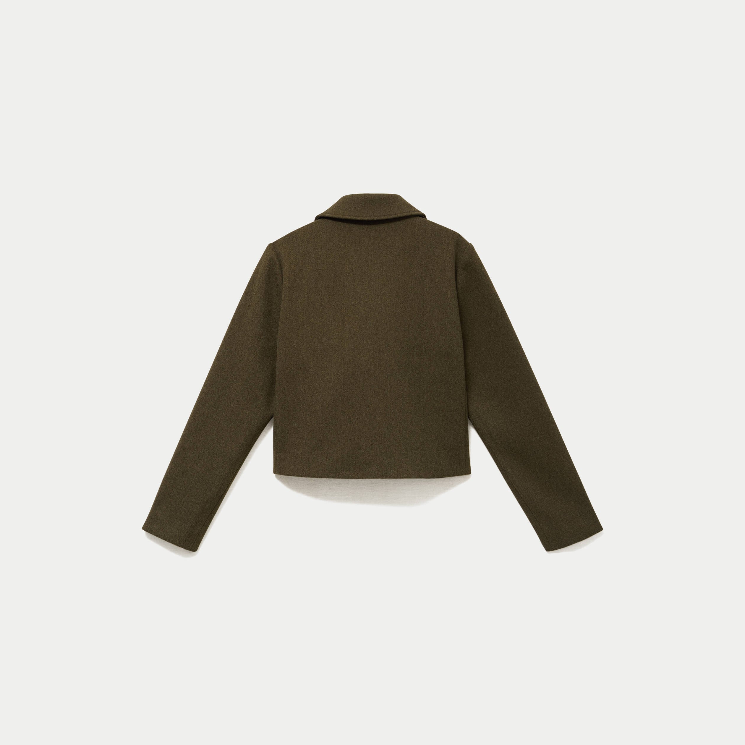 Veste zipp&eacute;e vert kaki femme