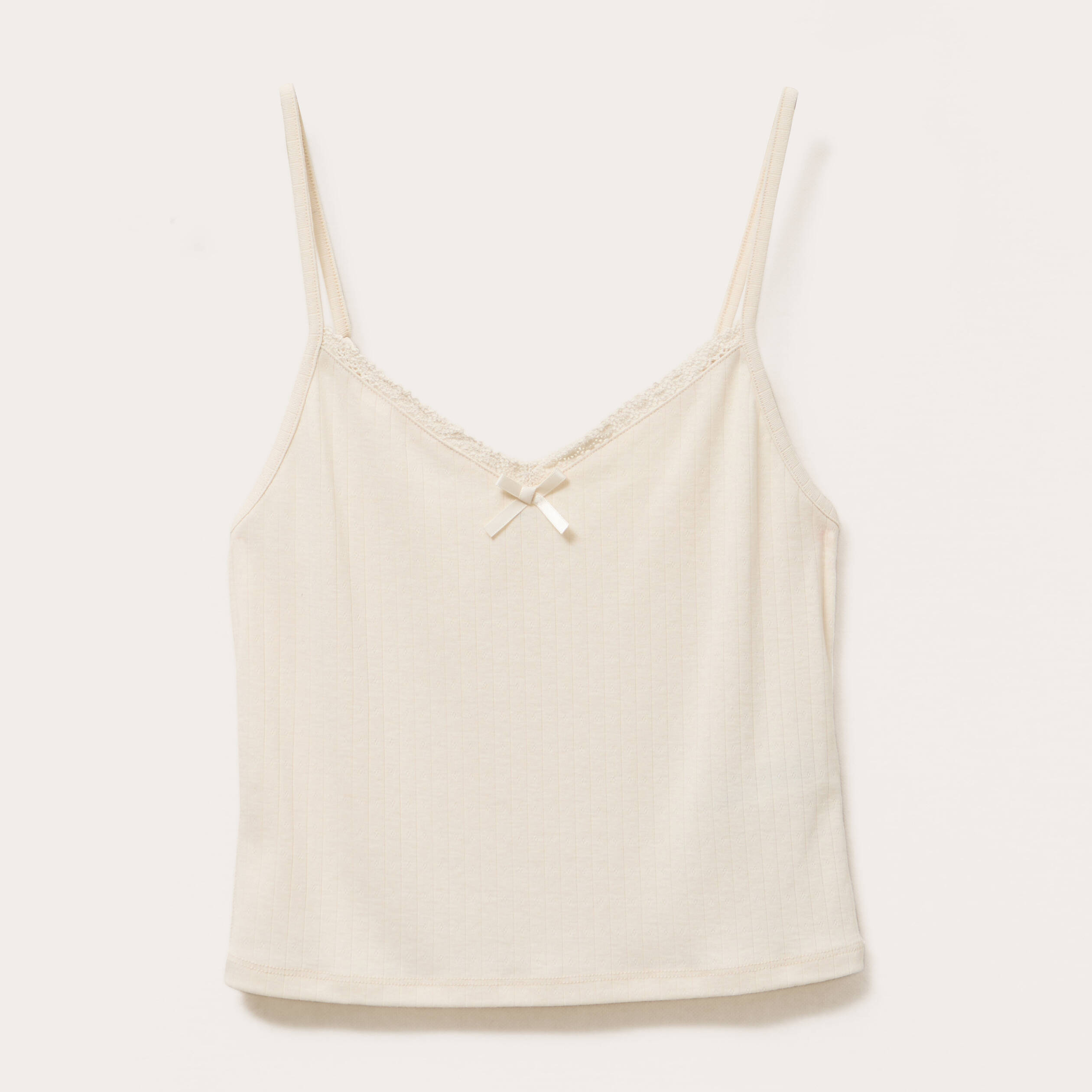 debardeur bretelles fines ecru femme Débardeur bretelles fines ecru femme