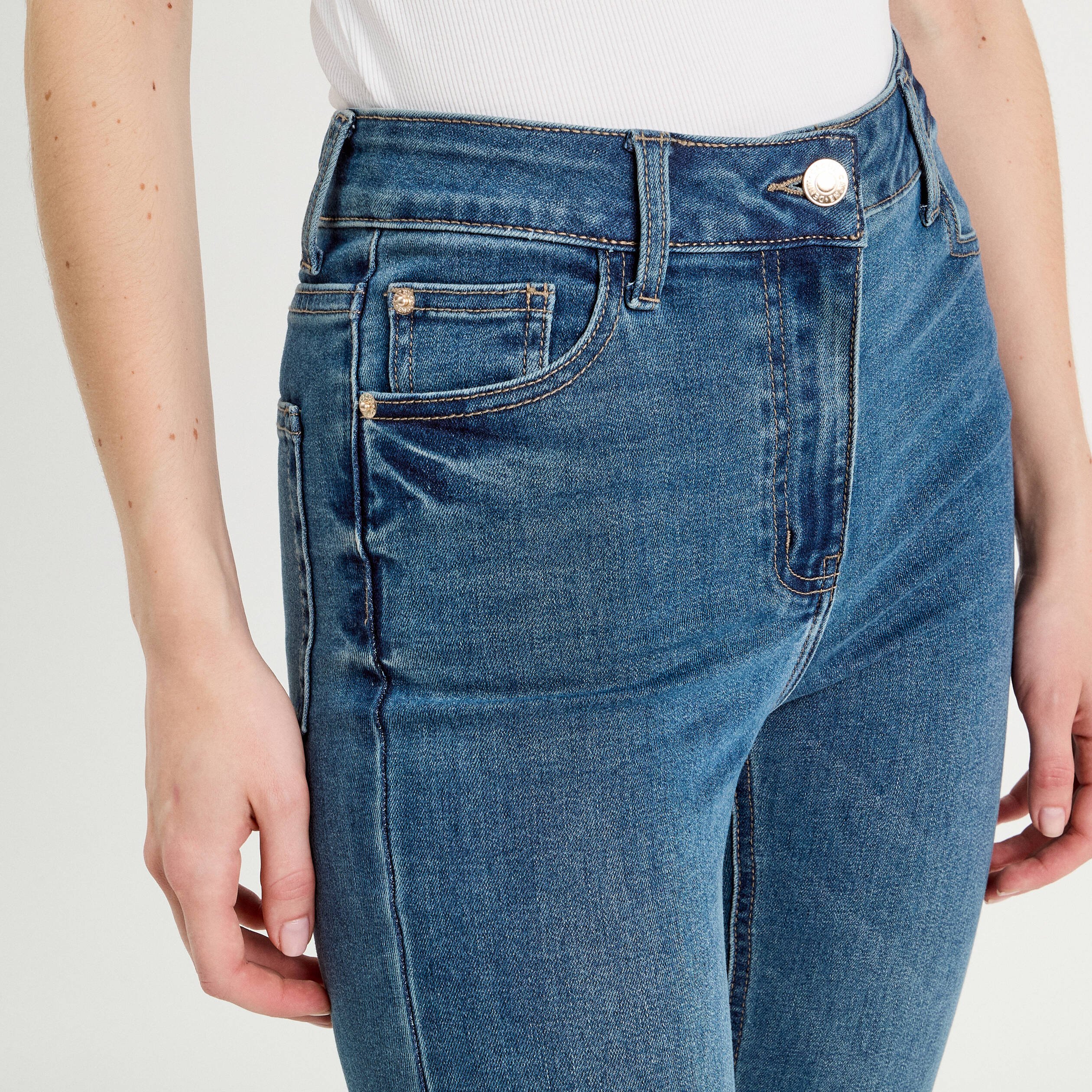 Jeans flare denim stone femme