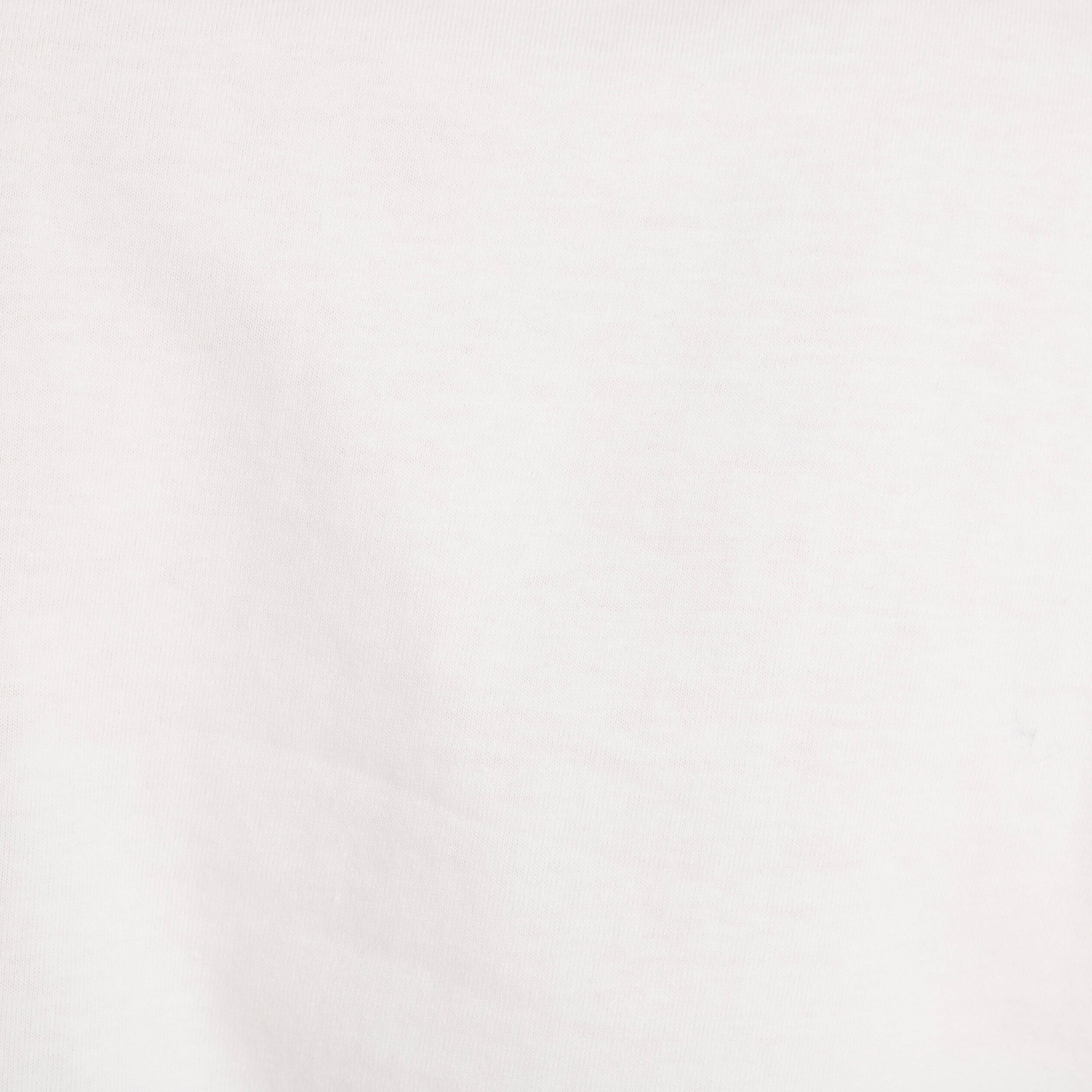 T-shirt d&eacute;tails fleurs blanc femme
