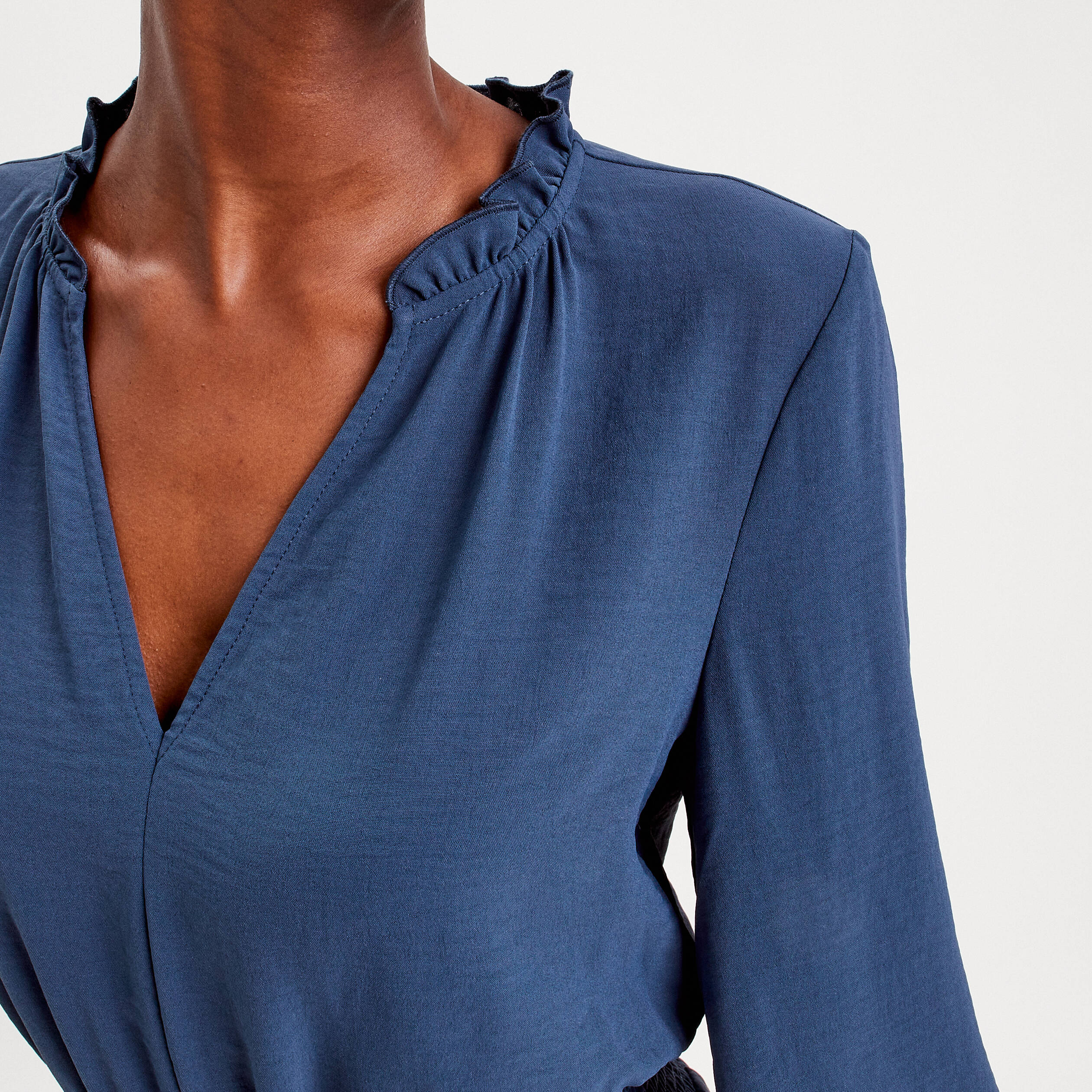 Robe NEXT Taille 14 Bleue à Volants & Manches Ballon - Imprimé Cachemire - Neuf Avec étiquettes