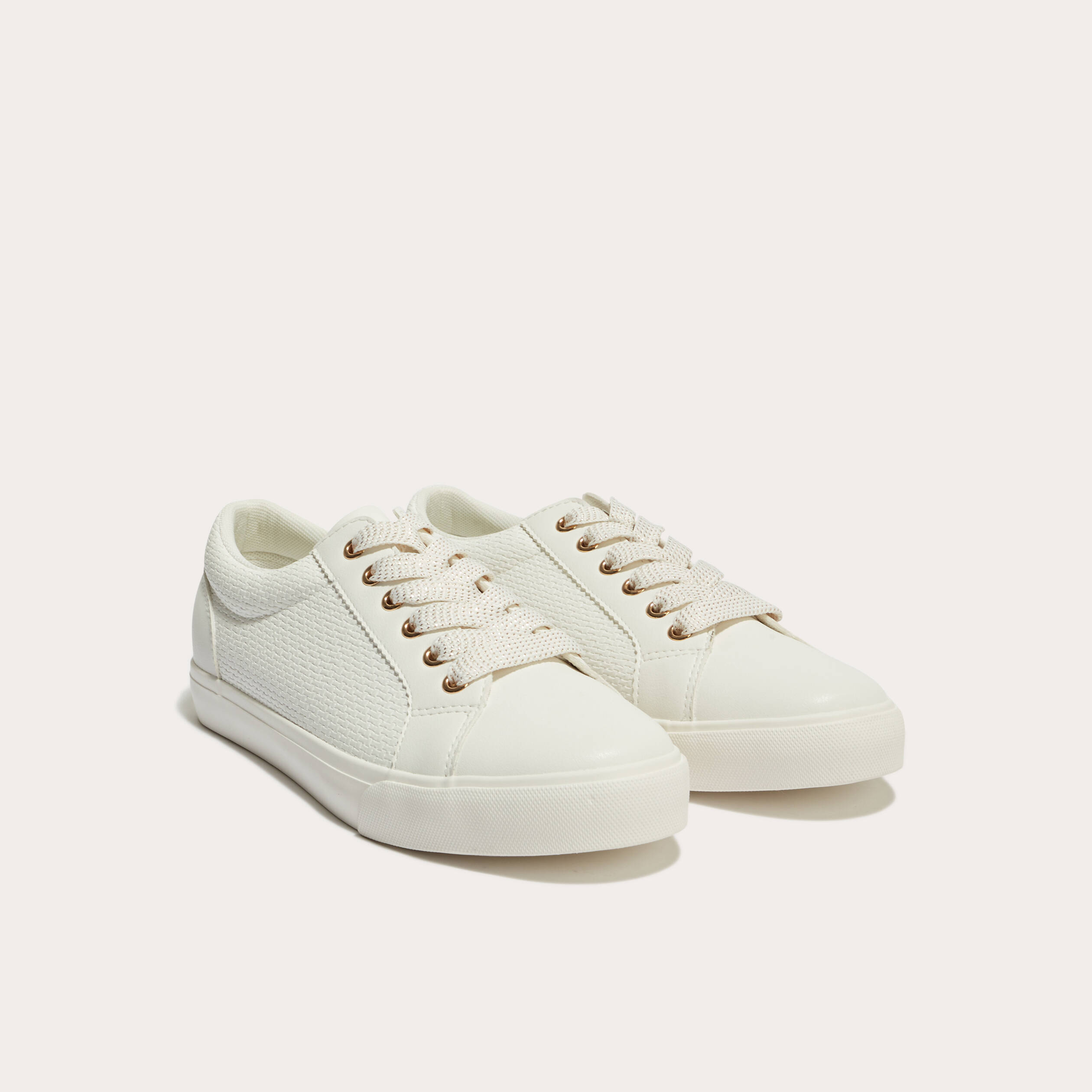 Baskets &agrave; lacets blanc femme