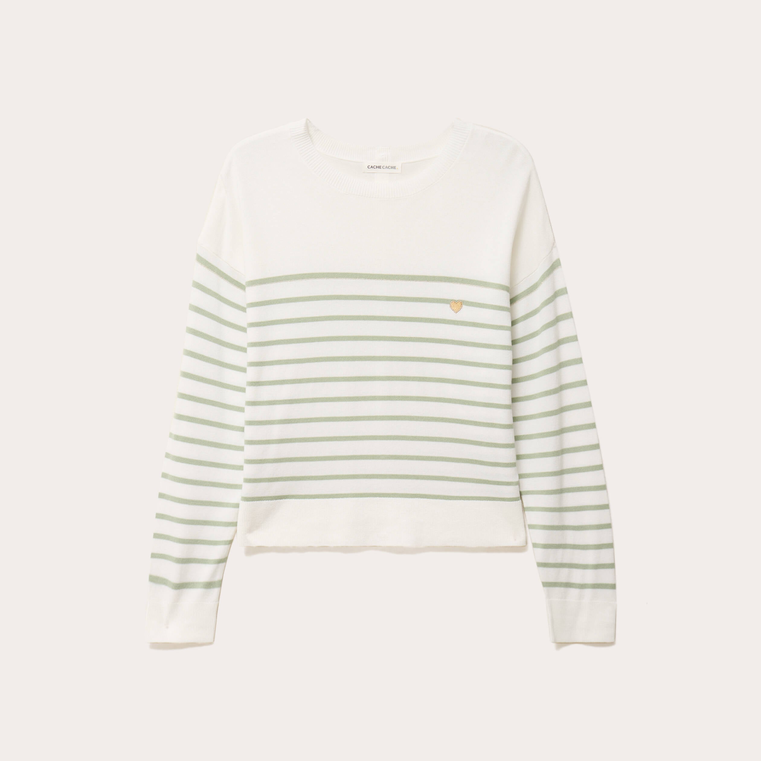 Pull manches longues vert pastel femme