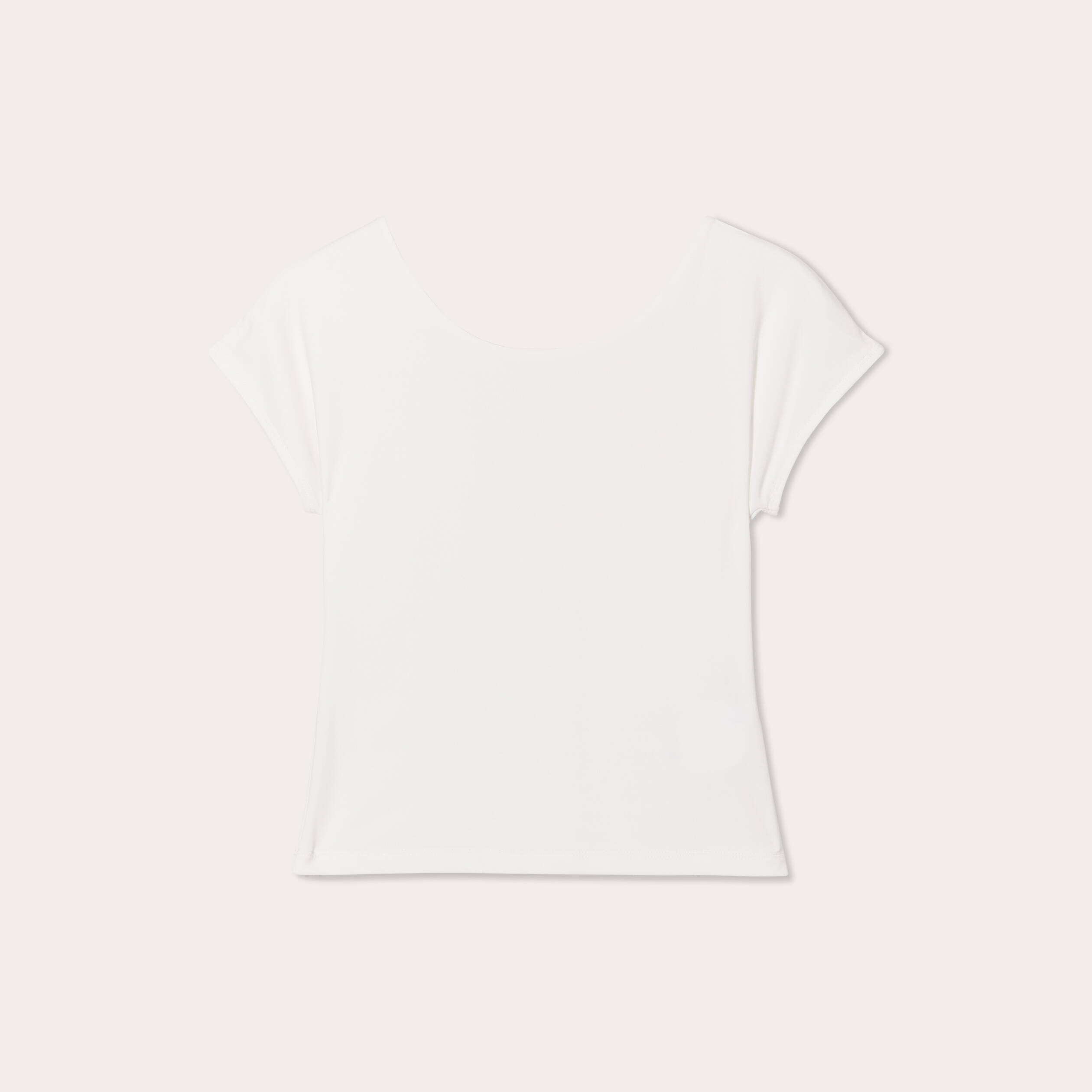 T-shirt manches courtes ecru femme