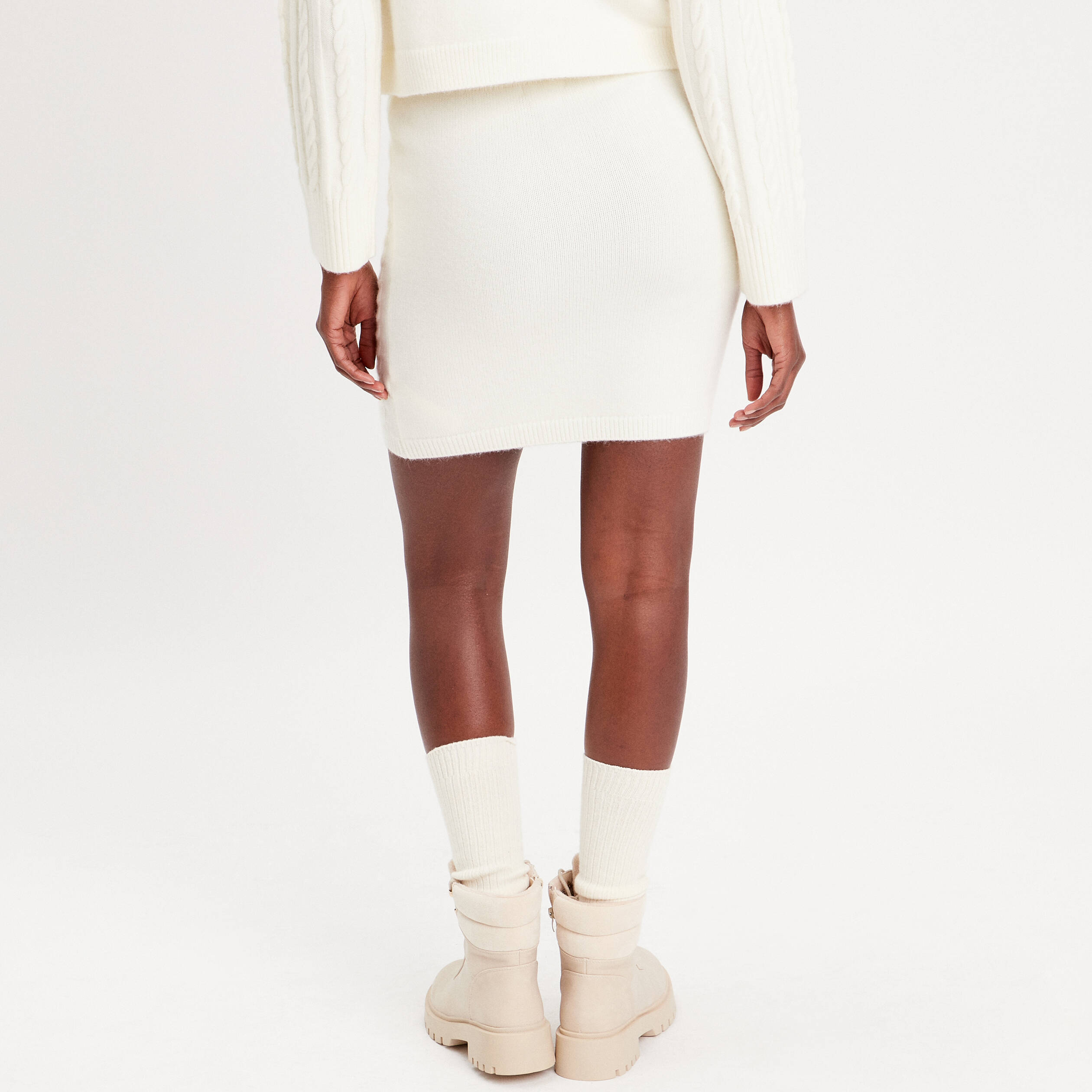 Grace & Mila Jupes mi-longues Jupe ajustée en maille marine Shae femme