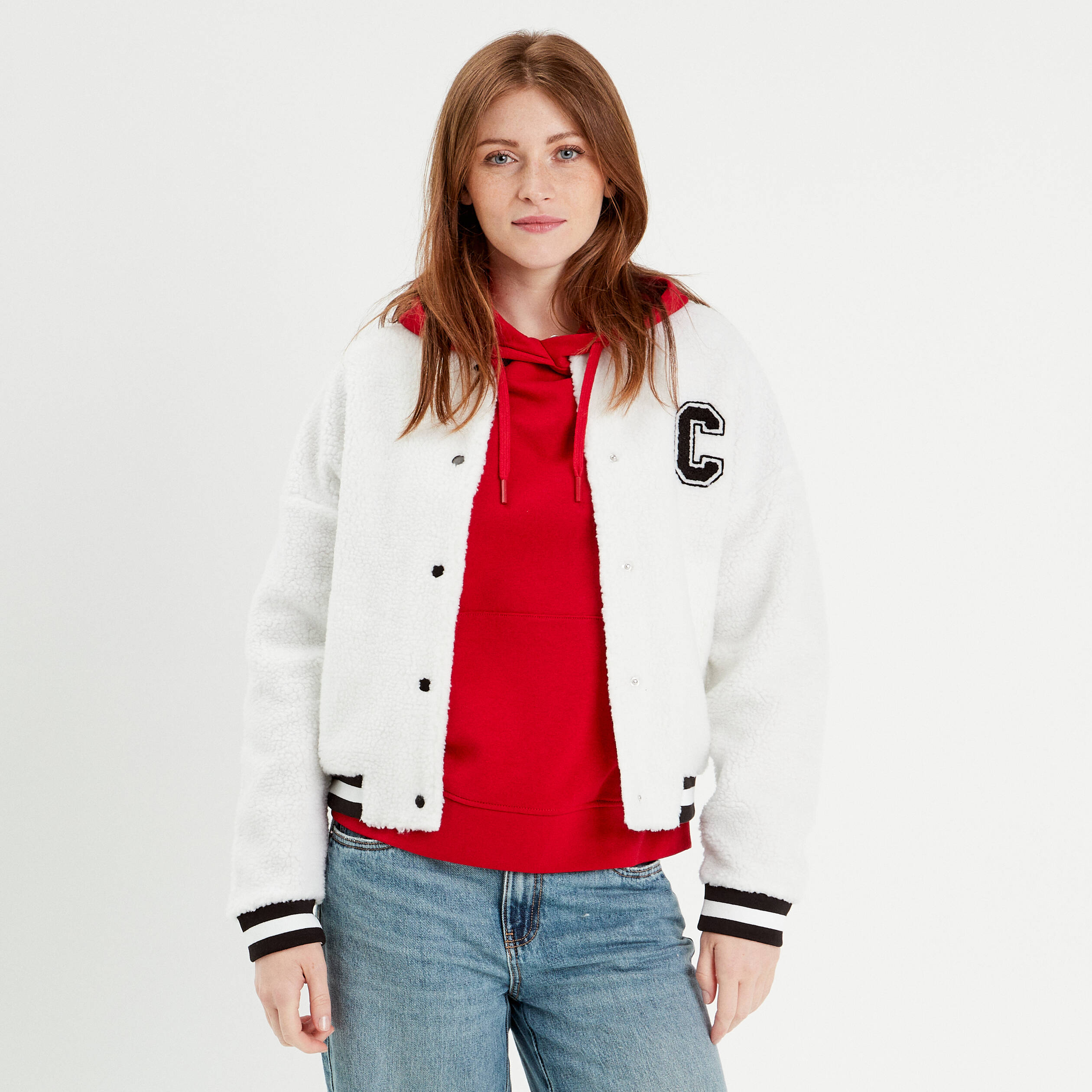gilet effet polaire ecru femme Gilet effet polaire ecru femme