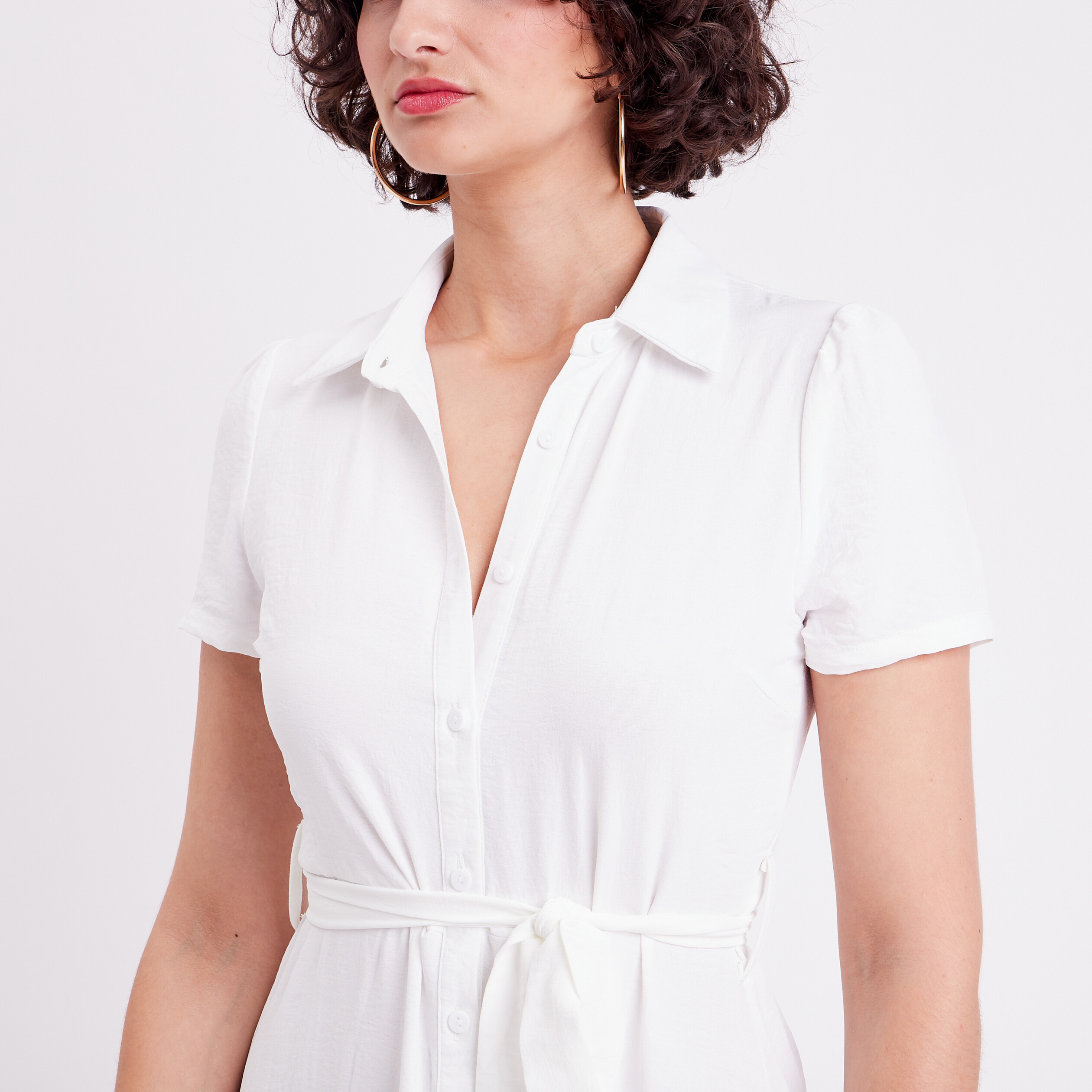 Robe chemise top droite femme