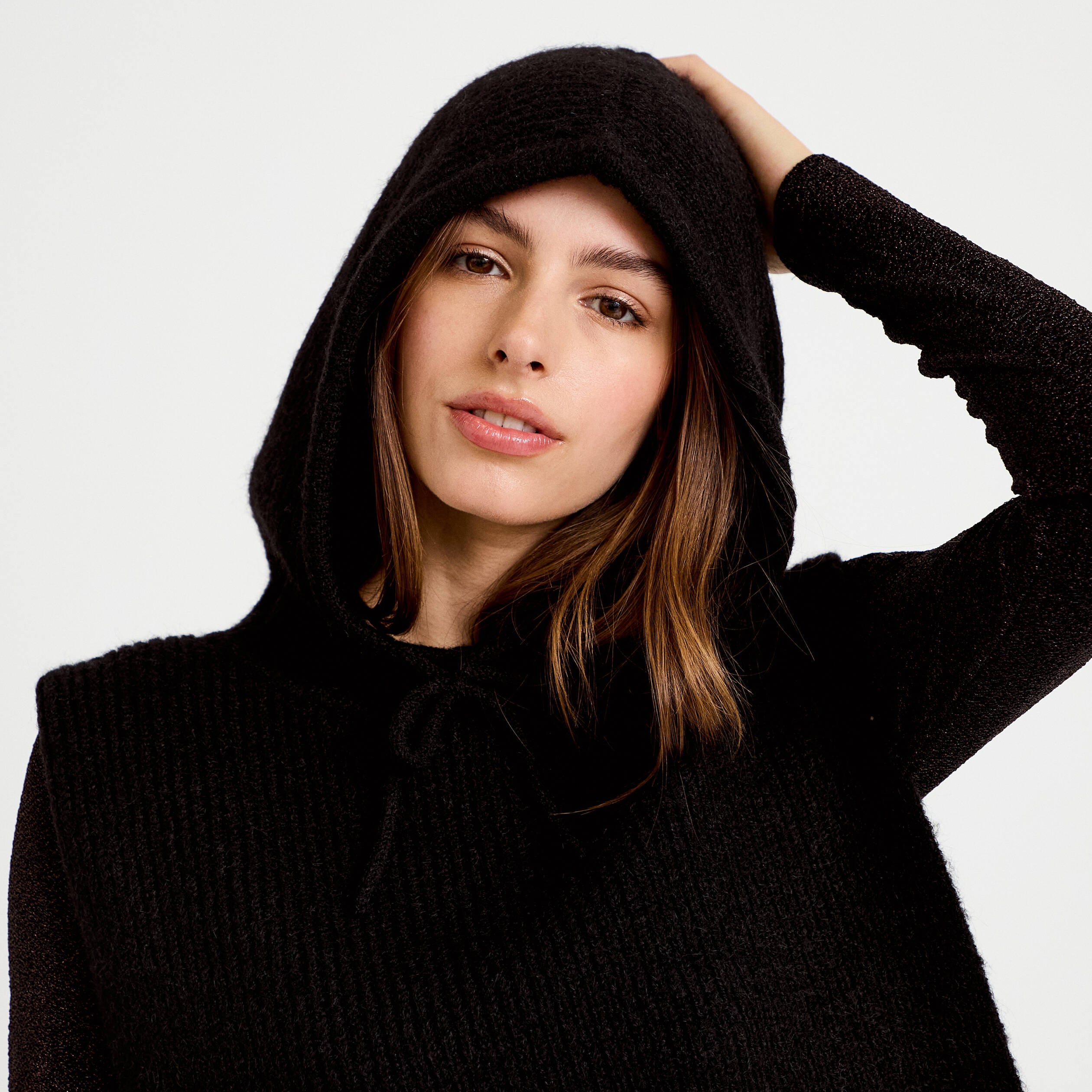 Cache-cou noir femme