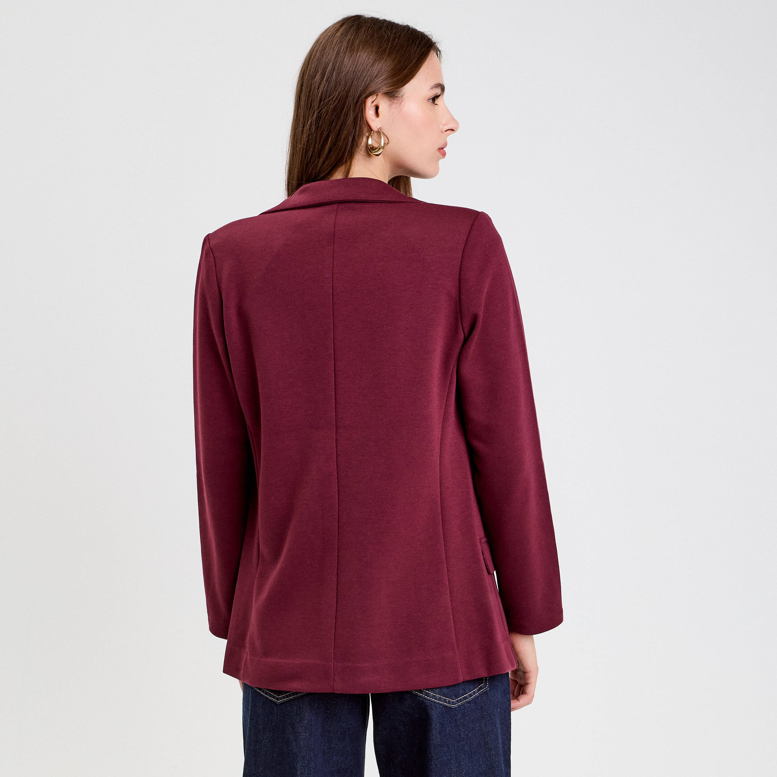 veste blazer cintree bordeaux femme Veste blazer cintrée bordeaux femme