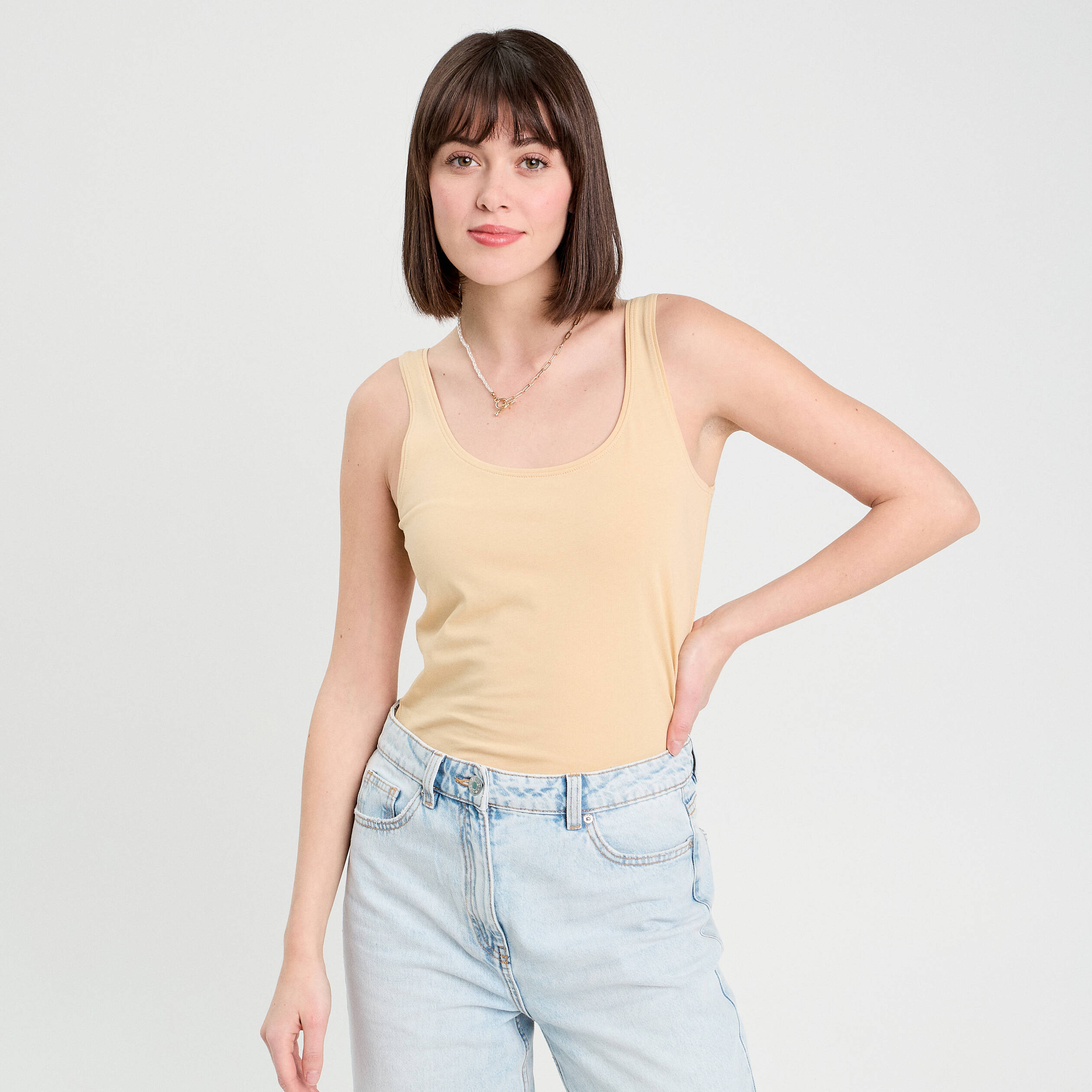 Ensemble Arden B – Débardeur Taille S Et Short Rayé Marron/or – Taille 0
