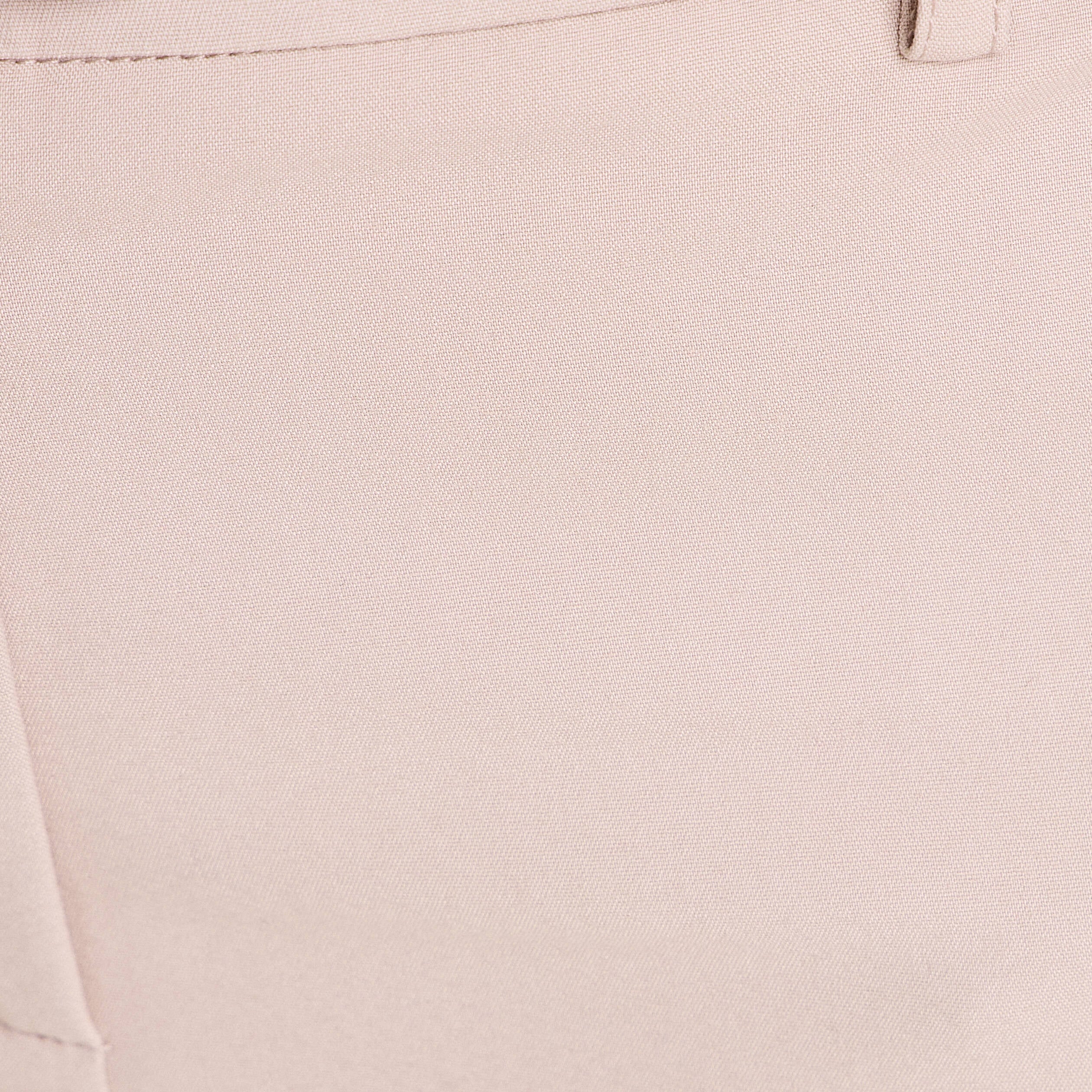 Pantalon cigarette ceintur&eacute; beige femme