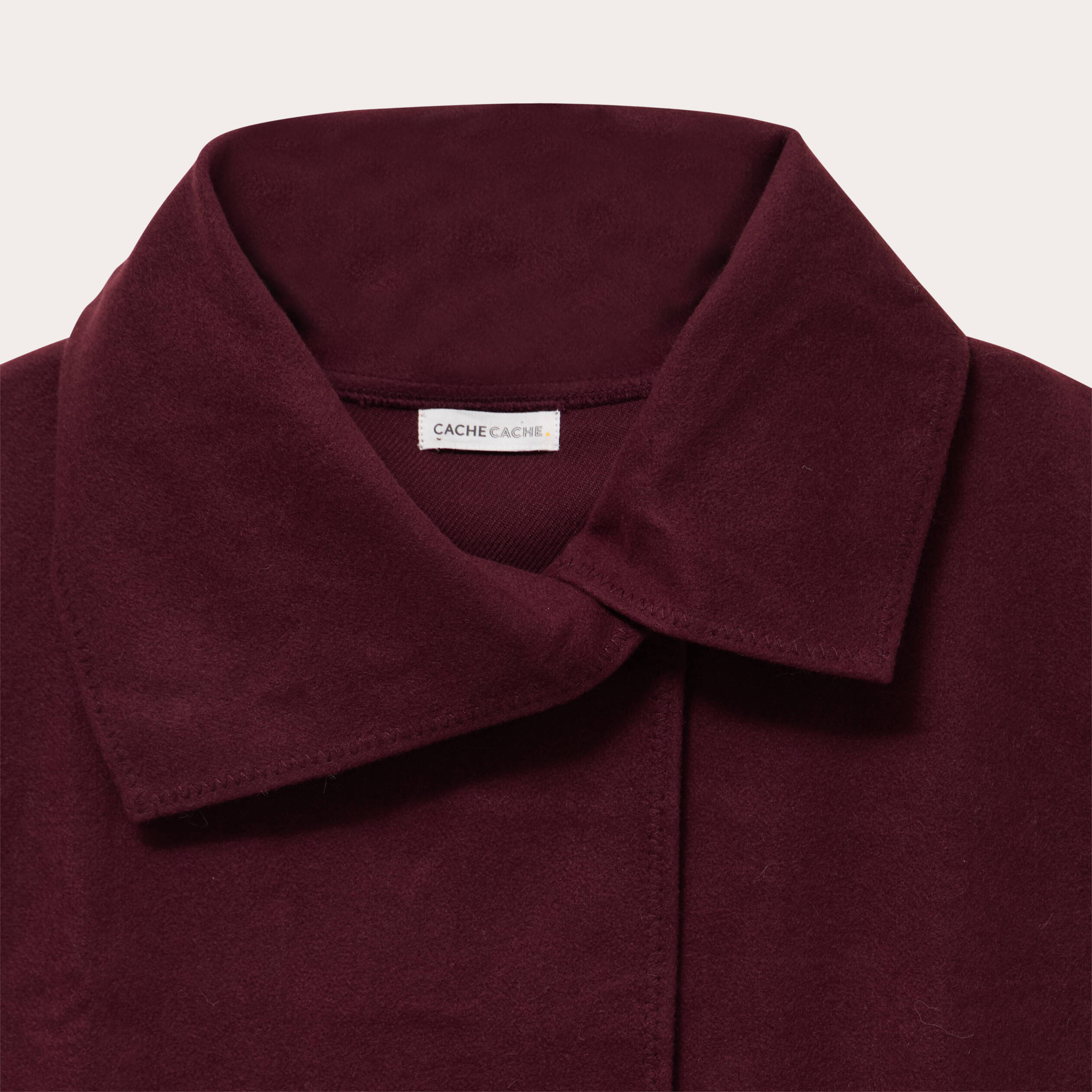 Cache-cou rouge fonc&eacute; femme