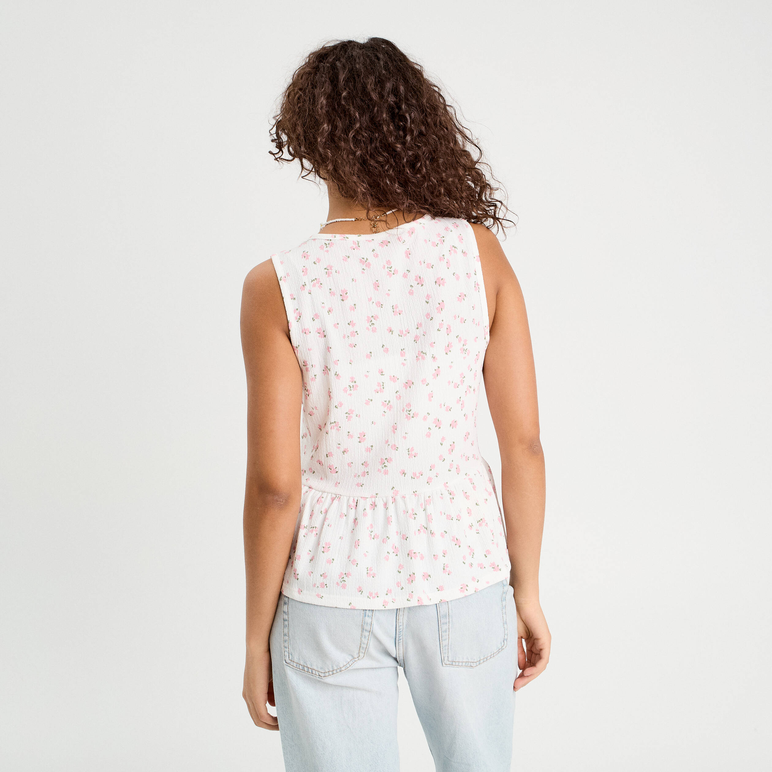 Blouse nou&eacute;e blanc femme