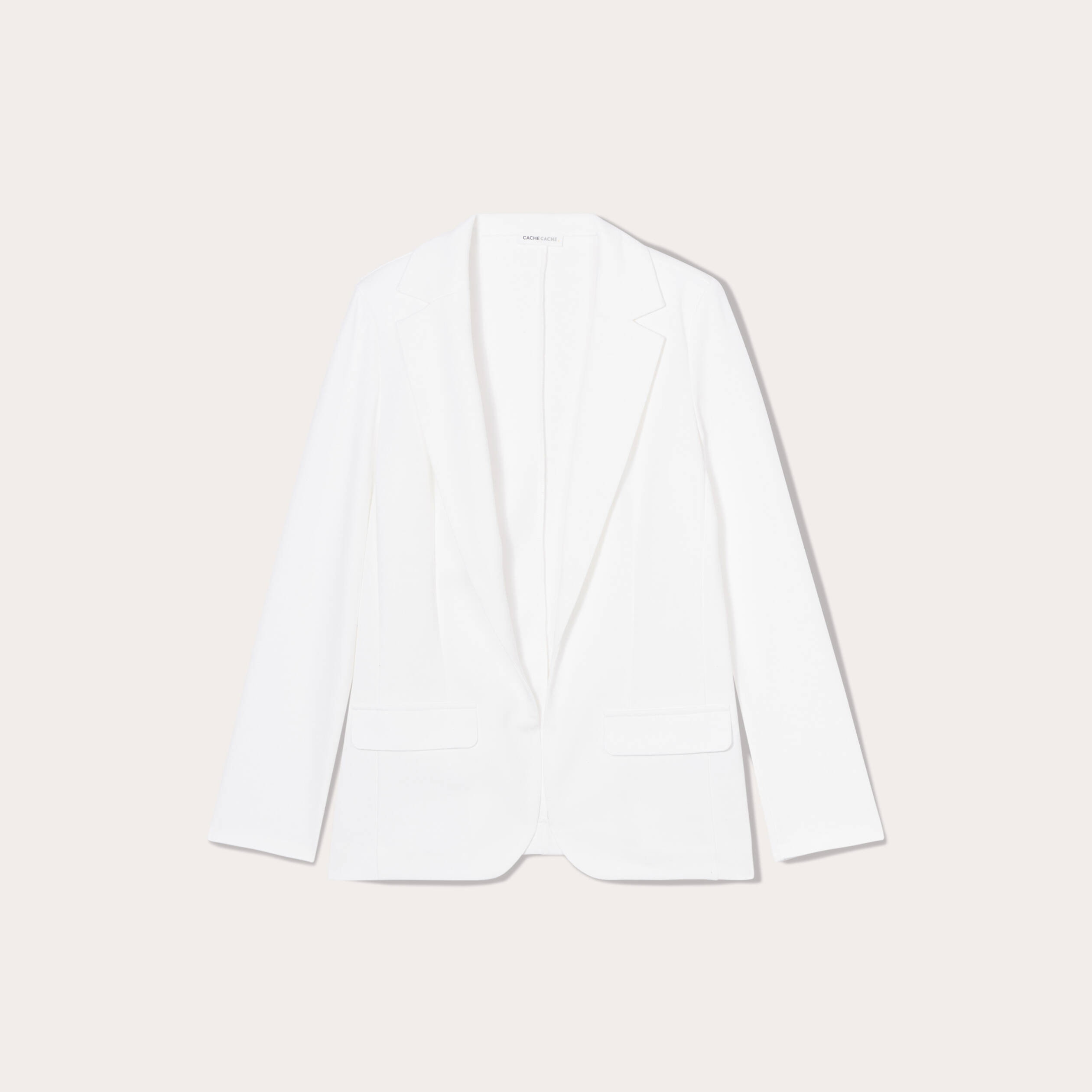 veste blazer cintree ecru femme Veste blazer cintrée ecru femme