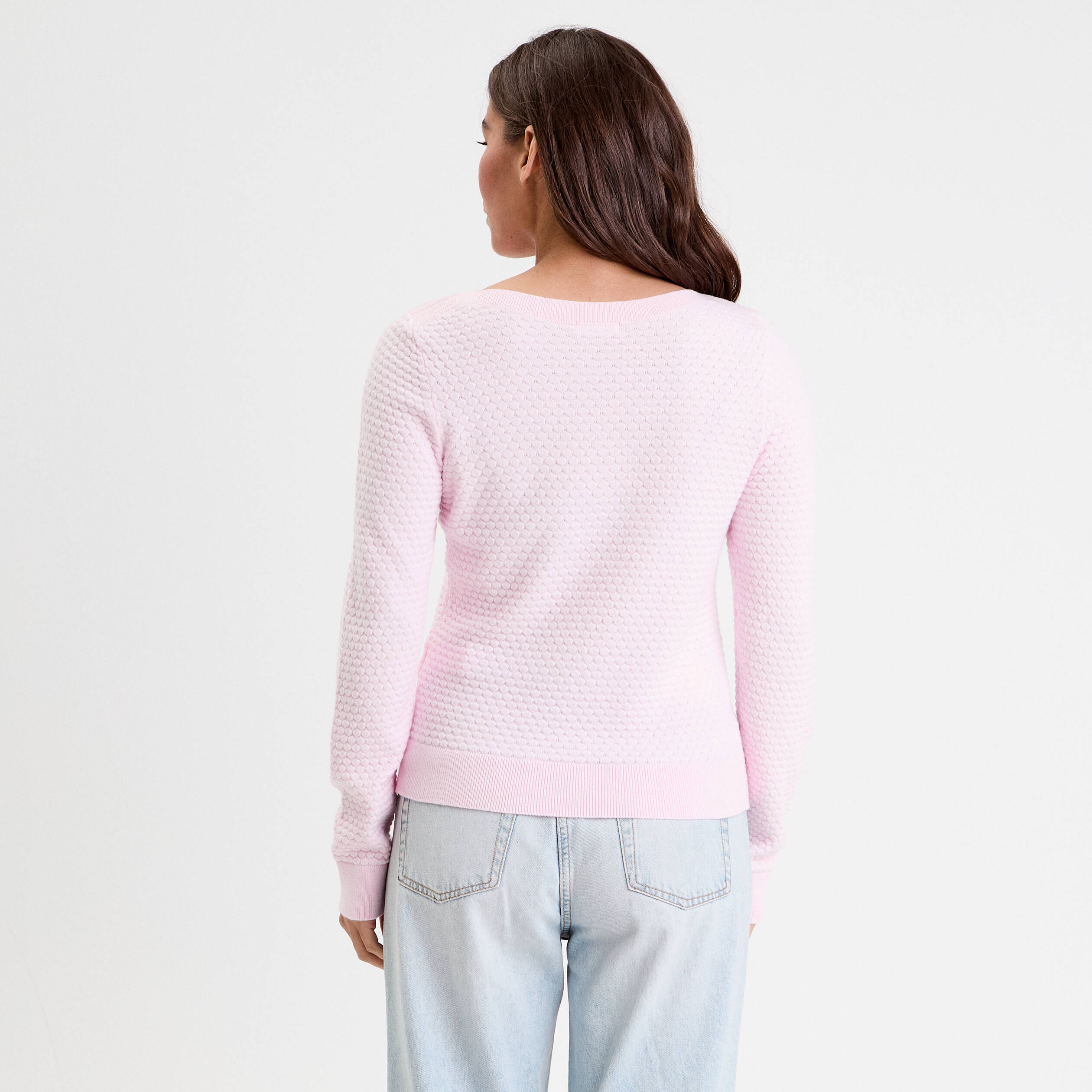 pull col bateau rose clair femme Pull col bateau rose clair femme