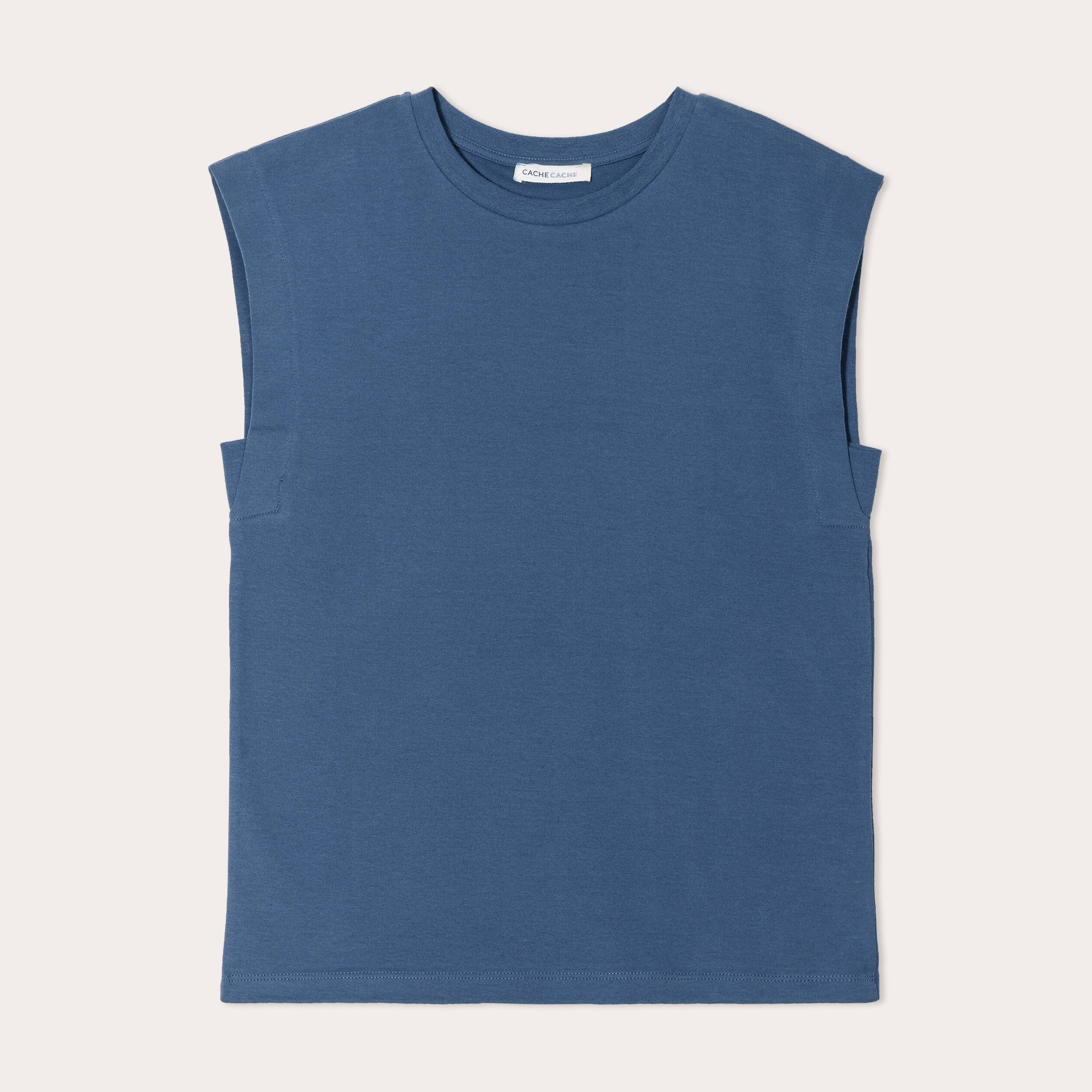 T-shirt manches courtes bleu foncé femme