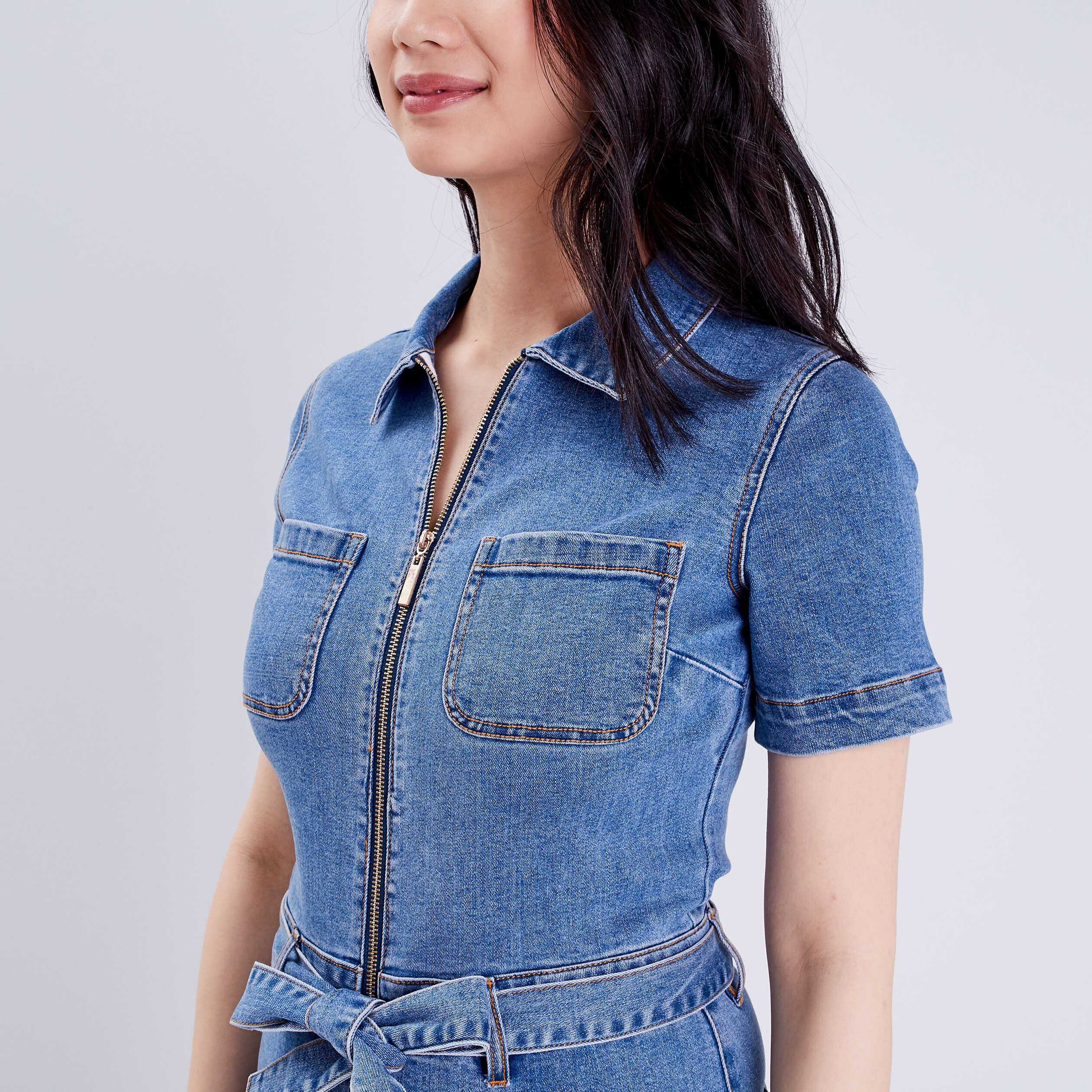 Combinaison jean hotsell short femme