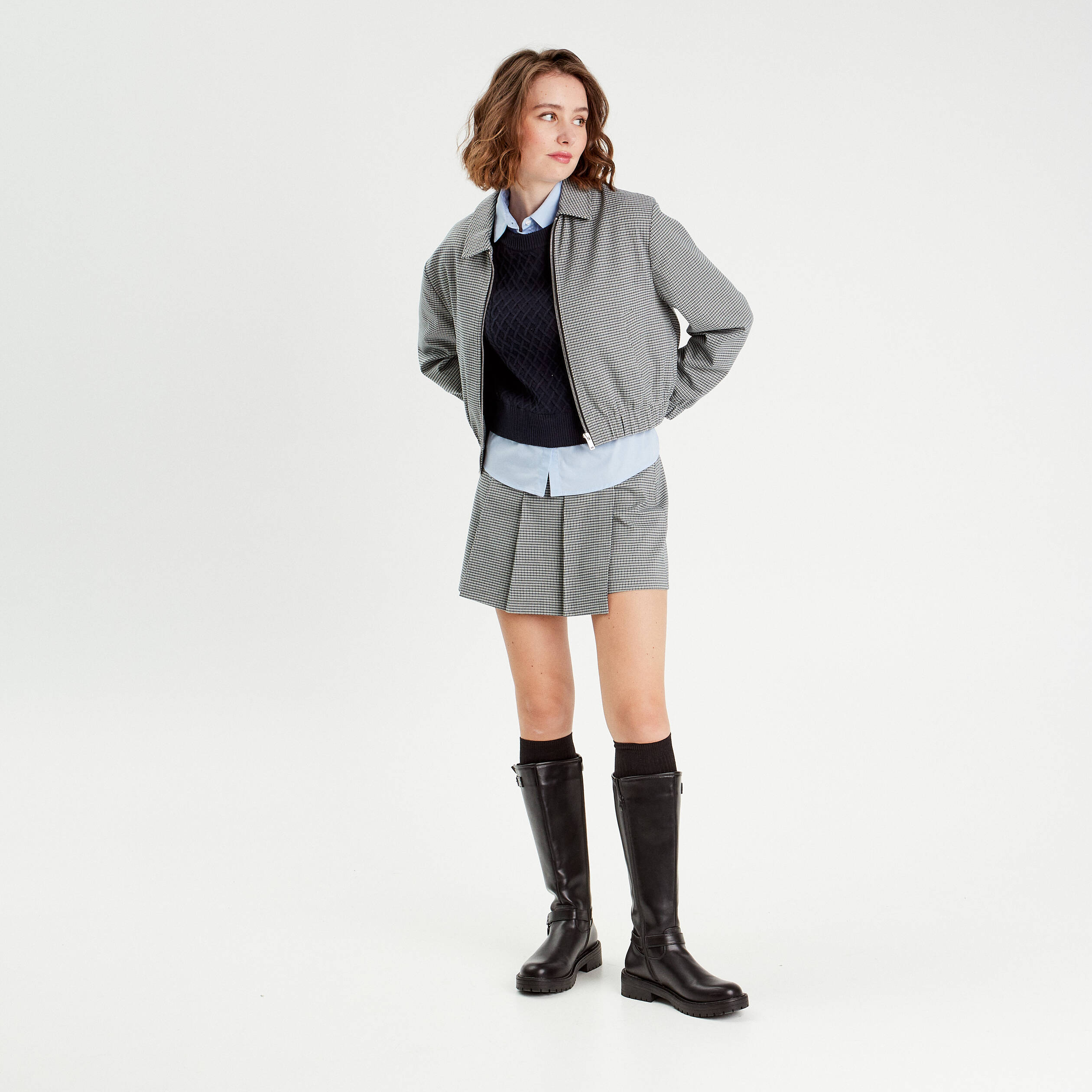 veste zippee manches longues blanc femme Veste zippée manches longues blanc femme