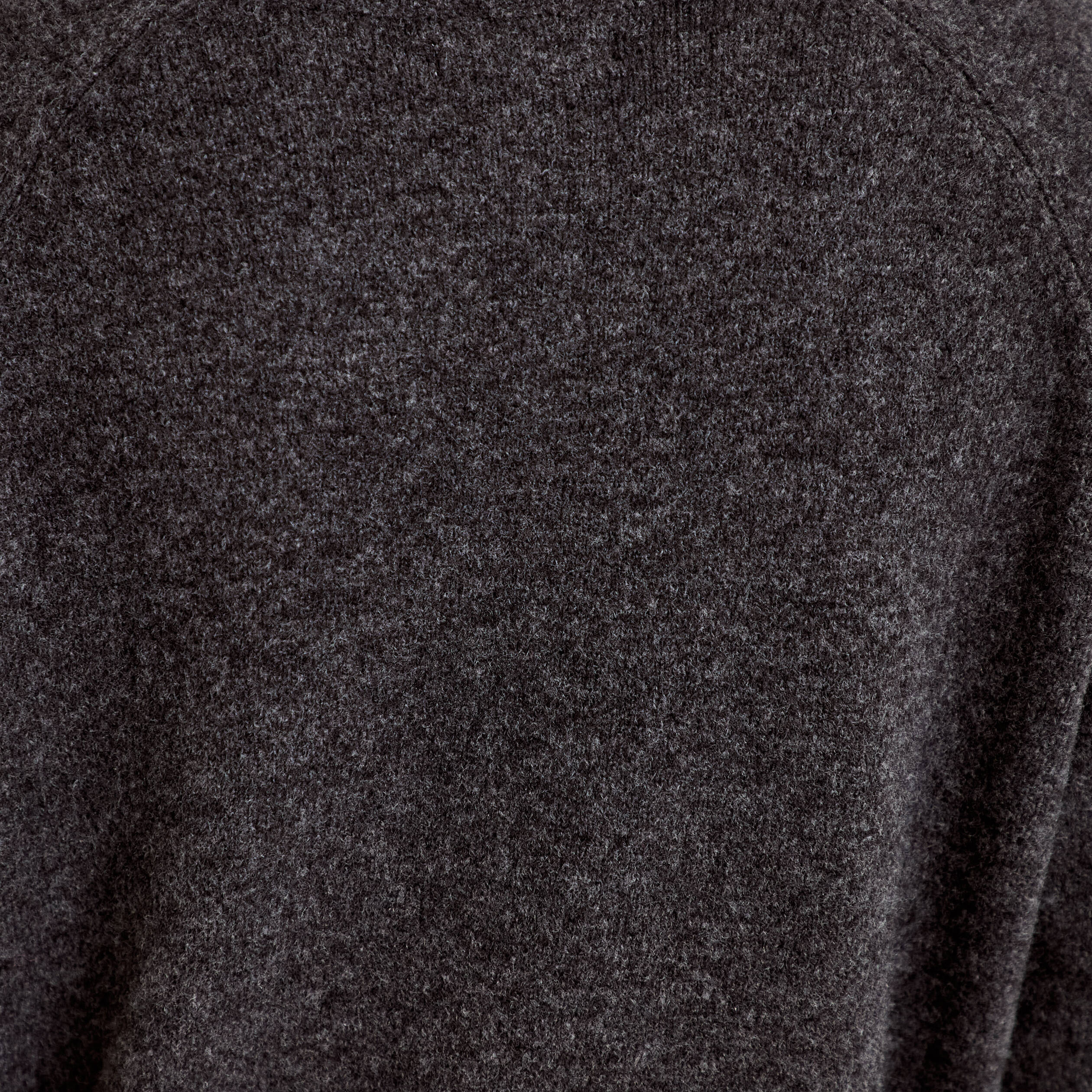 Pull col montant manches longues gris fonc&eacute; femme