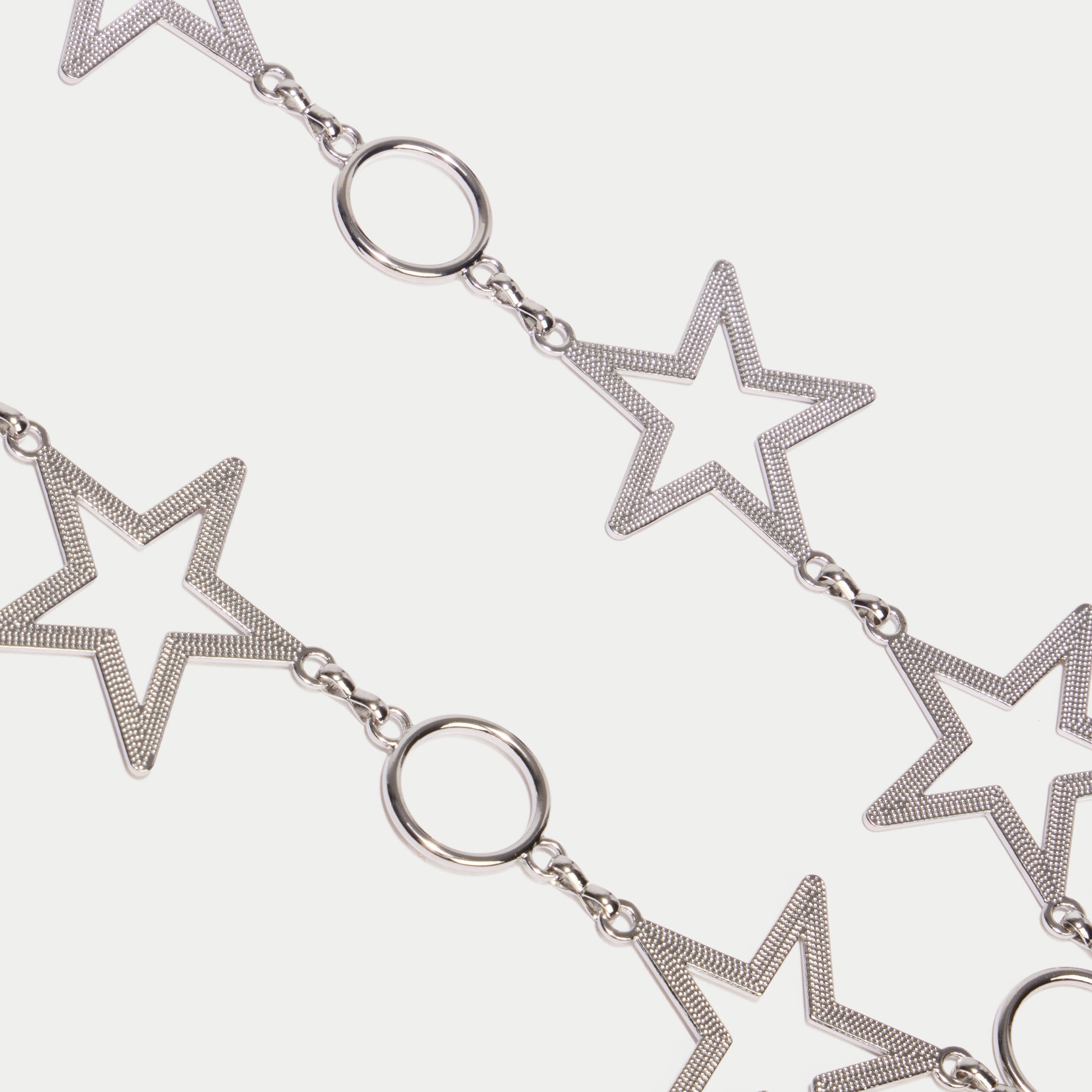 Ceinture fine avec cha&icirc;ne gris argent femme