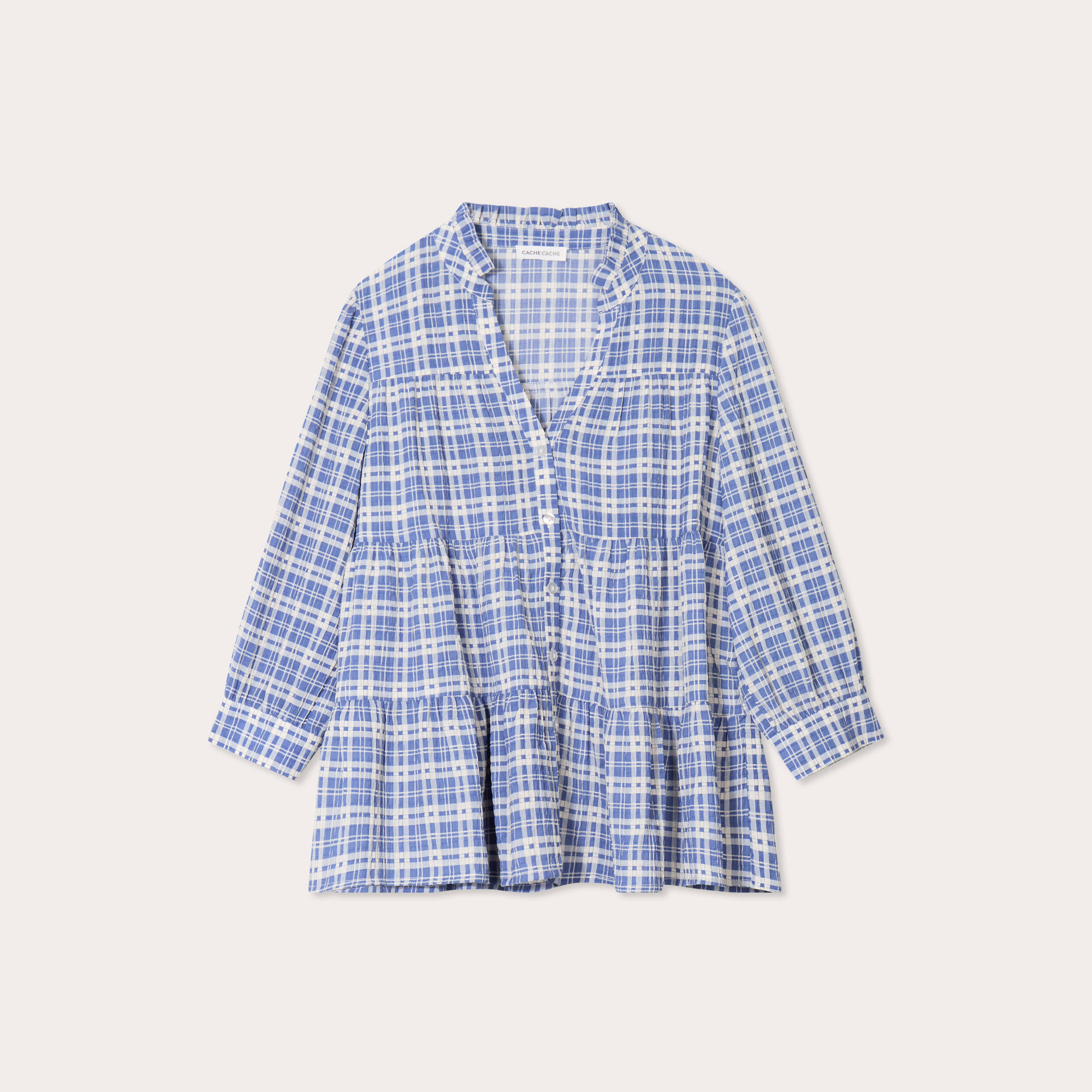 blouse manches 34 bleu fonce femme Blouse manches 3/4 bleu foncé femme