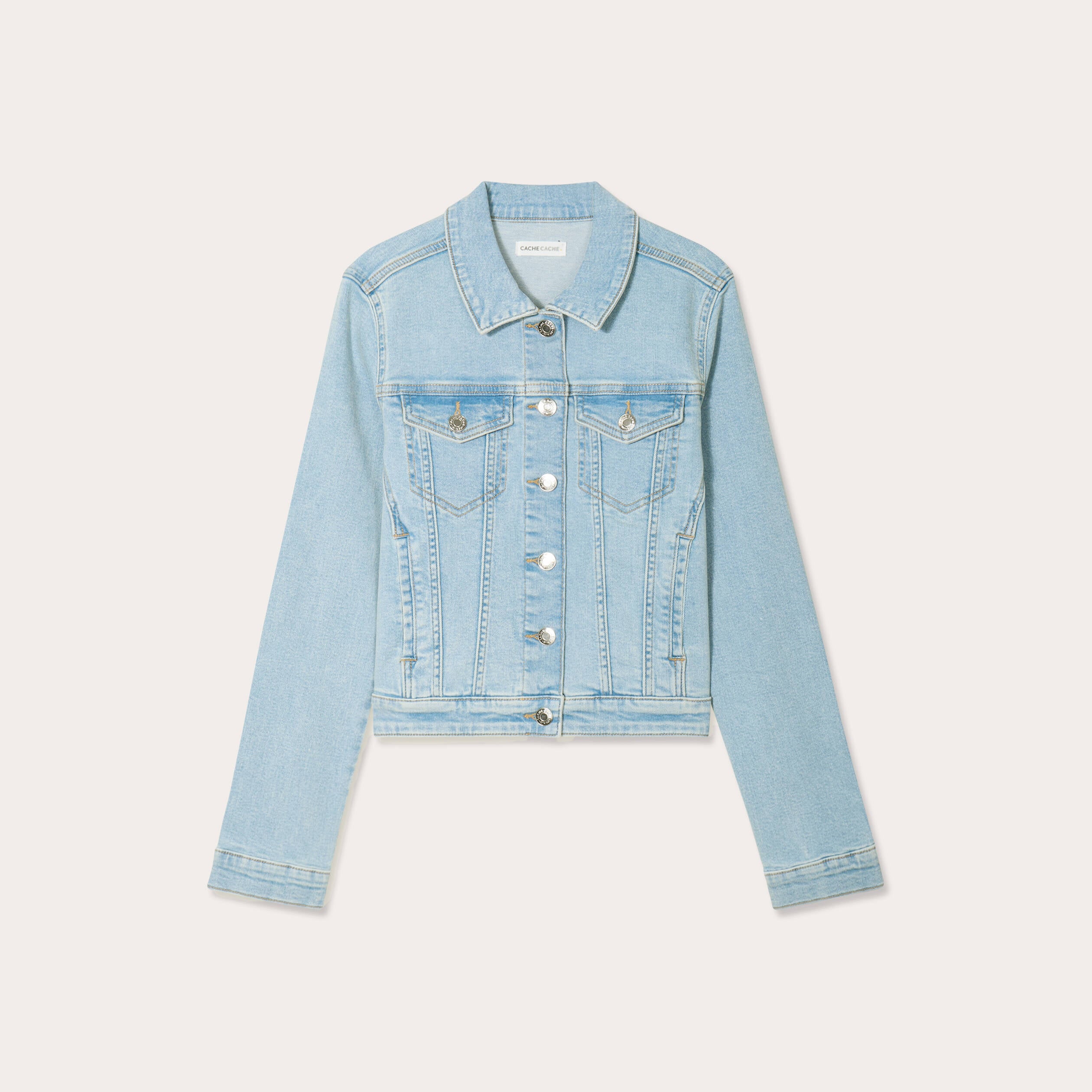 Veste en jean denim bleach femme