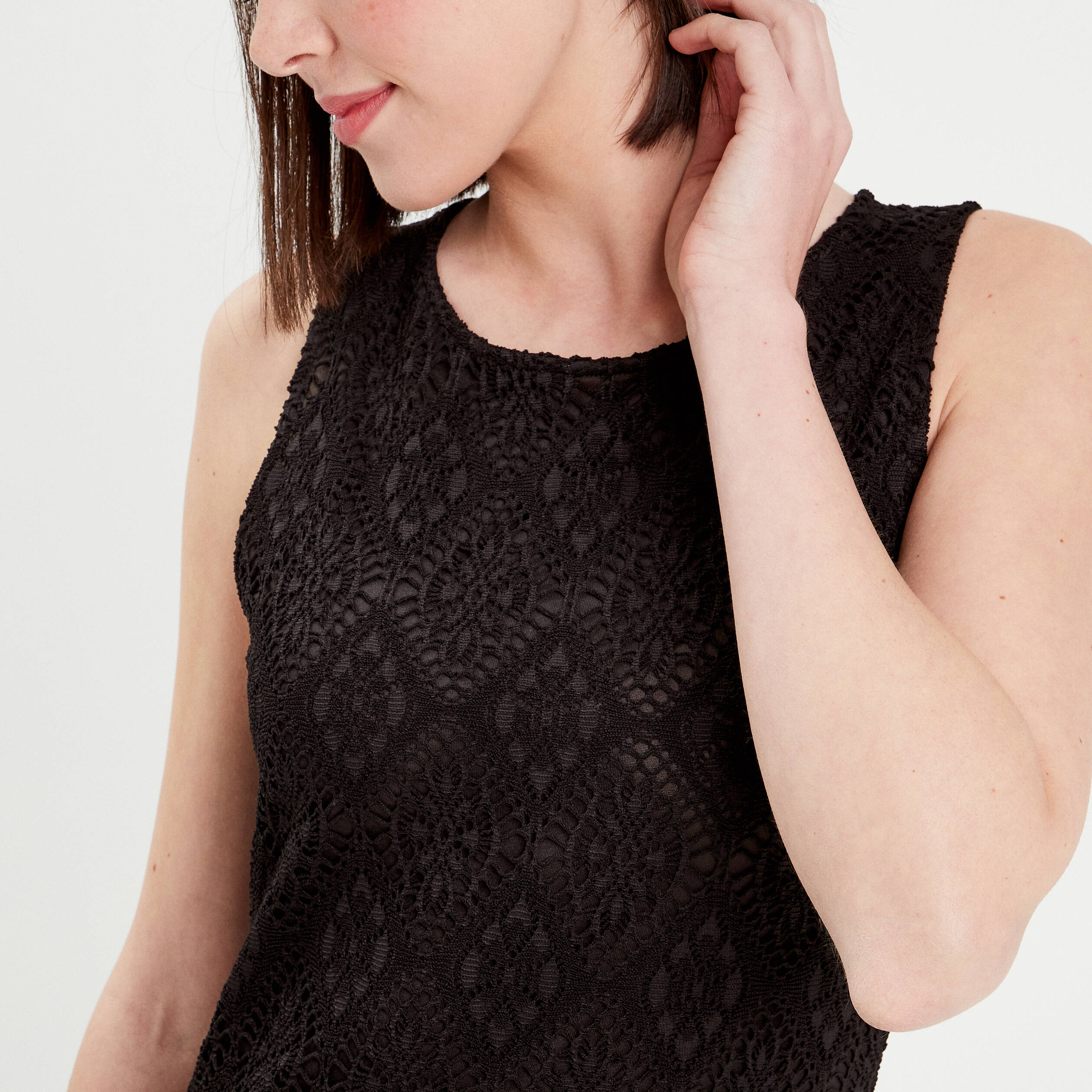 robe midi moulante dentelle noir femme Robe midi moulante dentelle noir femme