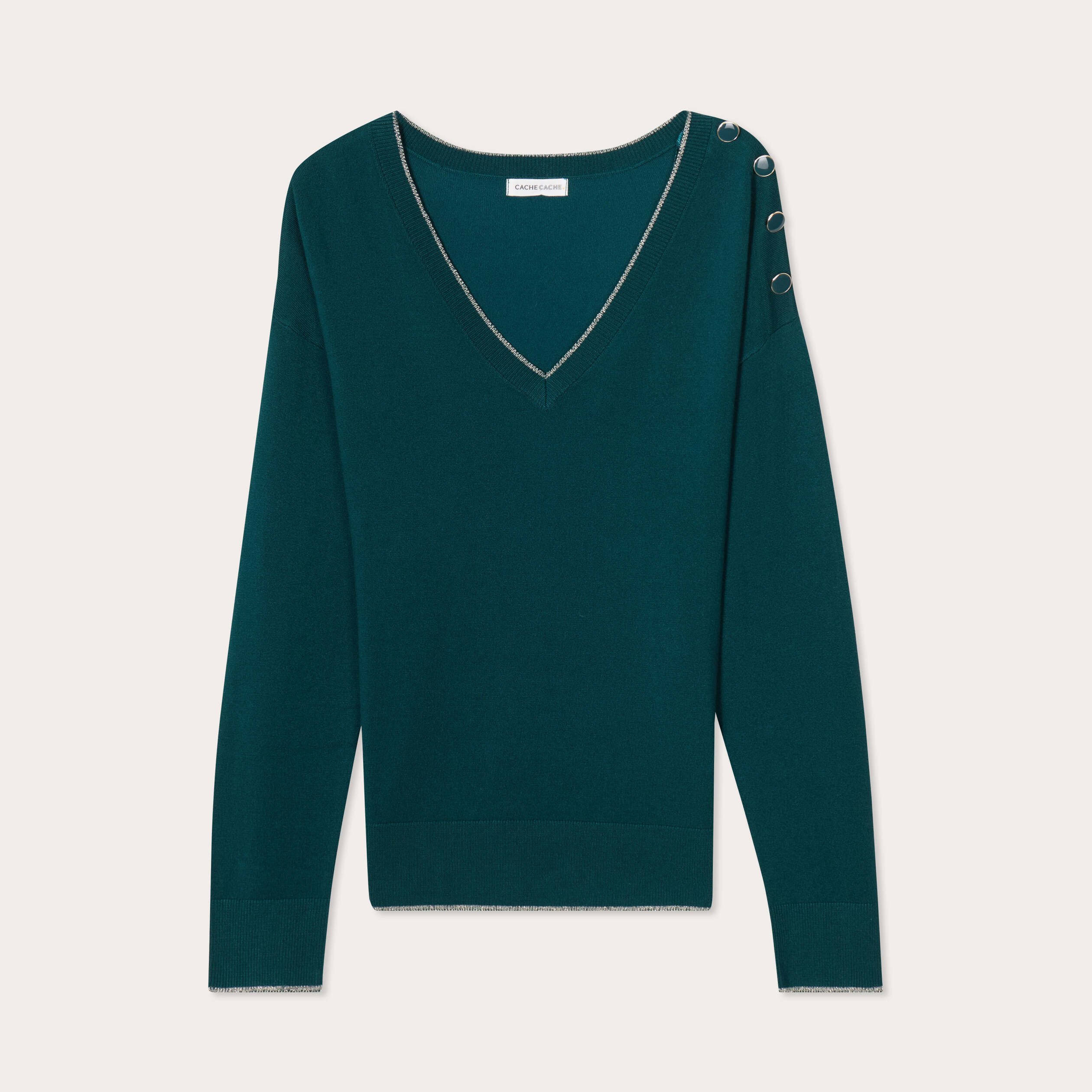 pull manches longues vert fonce femme Pull manches longues vert foncé femme