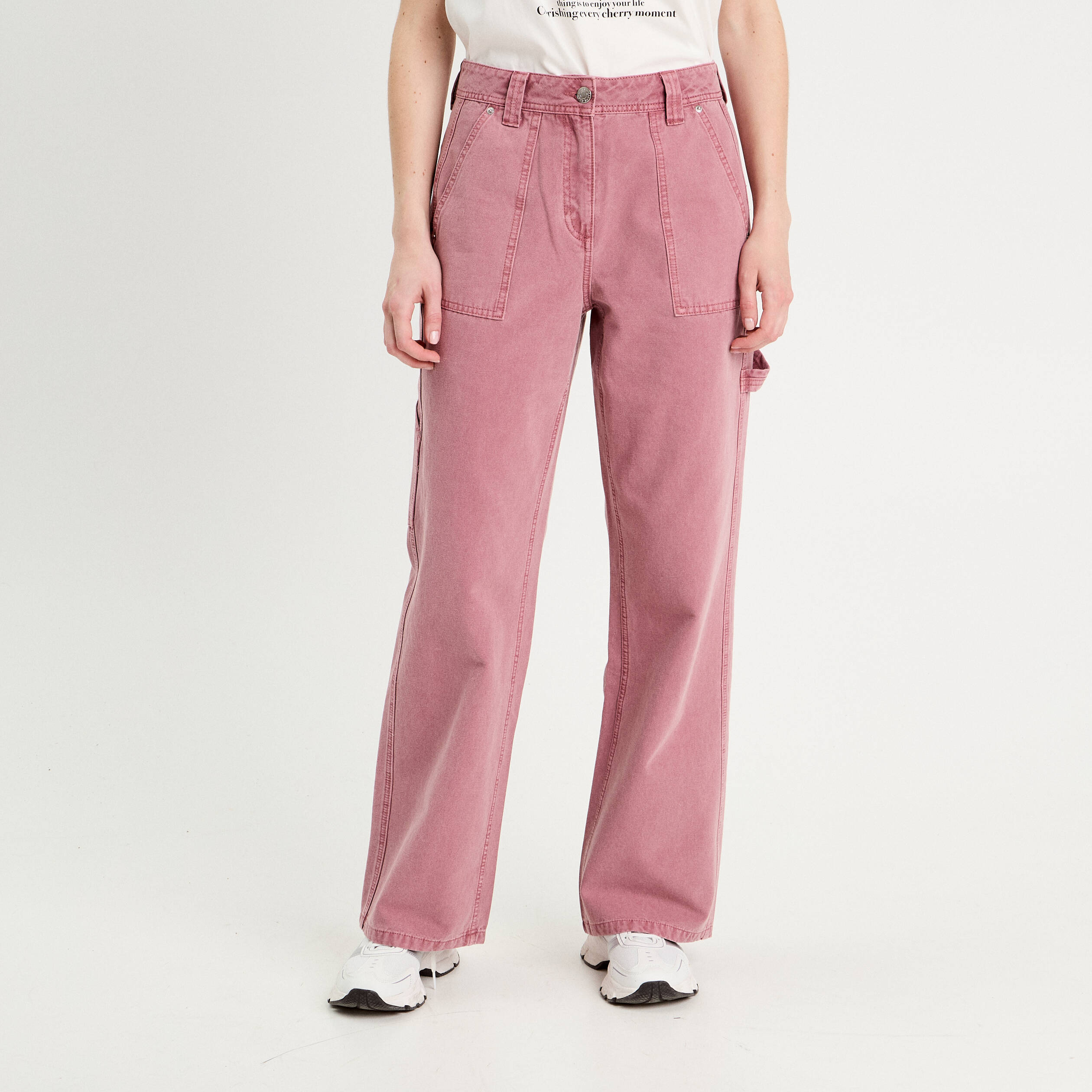 pantalon carpenter vieux rose femme Pantalon carpenter vieux rose femme