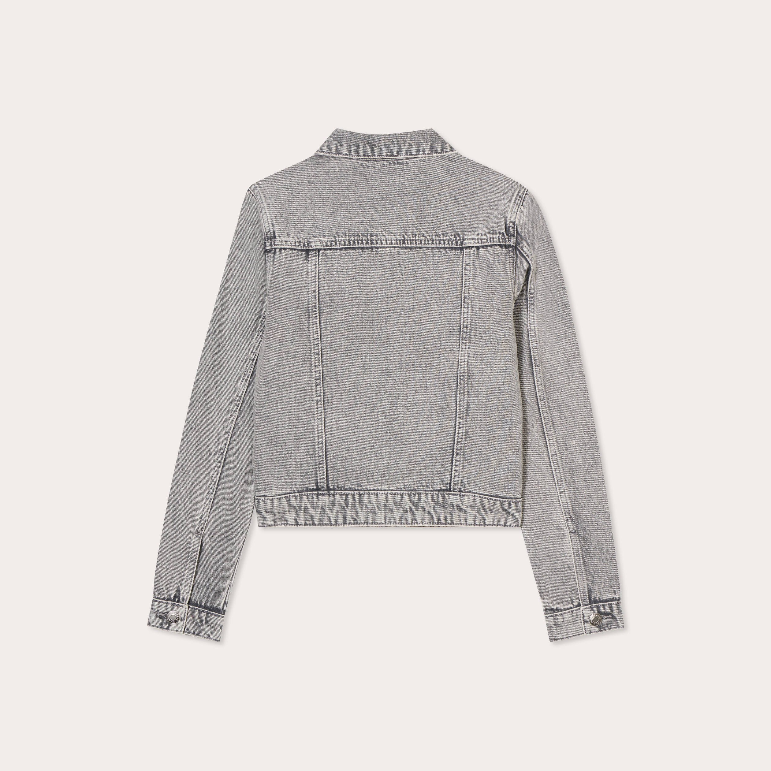veste boutonnee en jean denim gris femme Veste boutonnée en jean denim gris femme