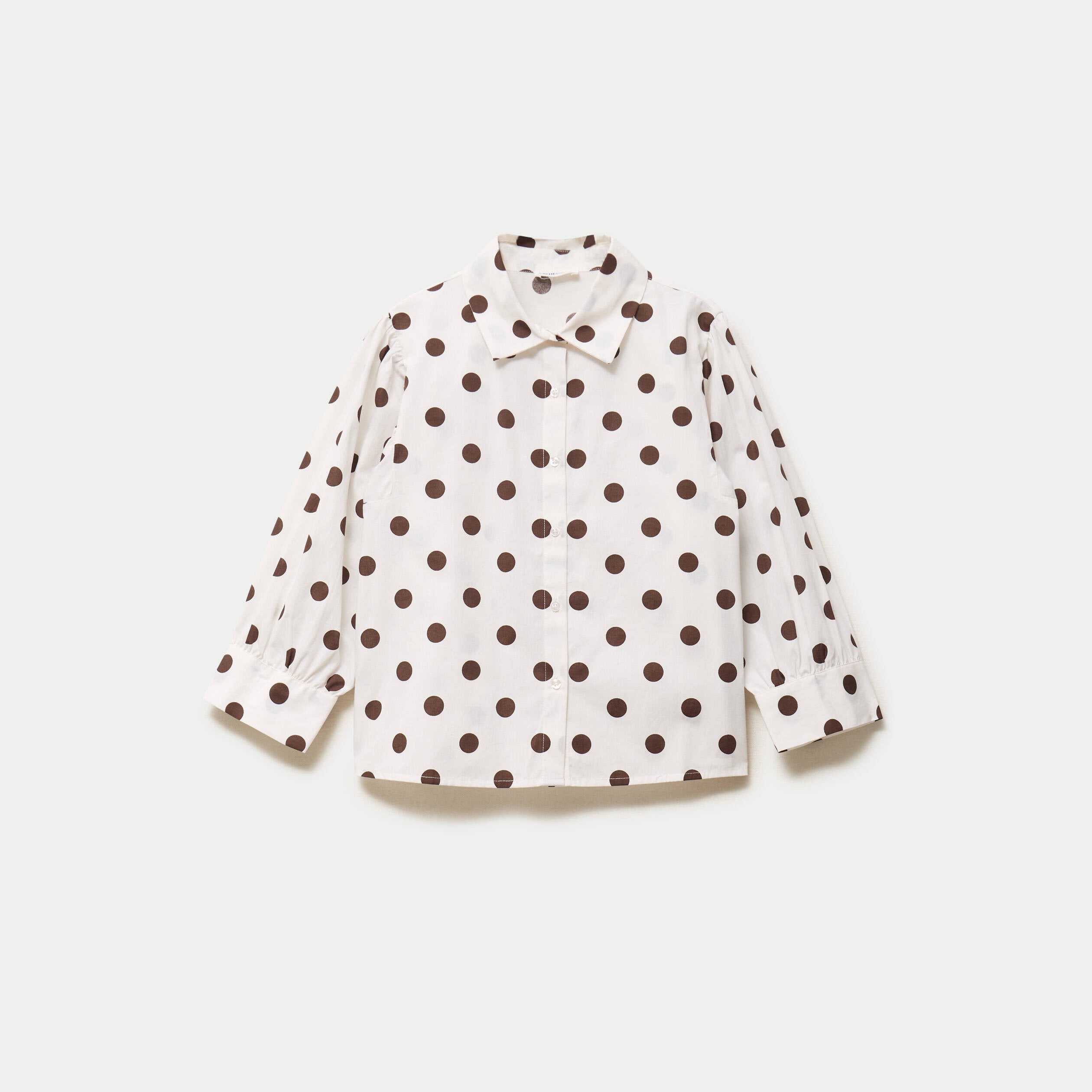 Chemise droite manches longues blanc femme